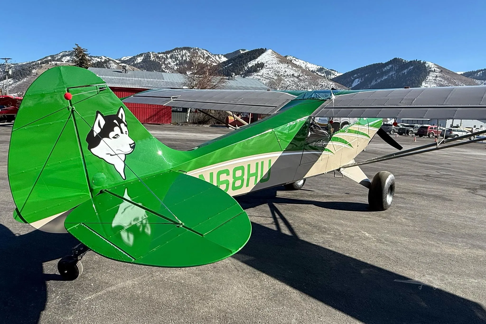 Exterior view of a 2026 AVIAT HUSKY A-1C-180, N68HU.