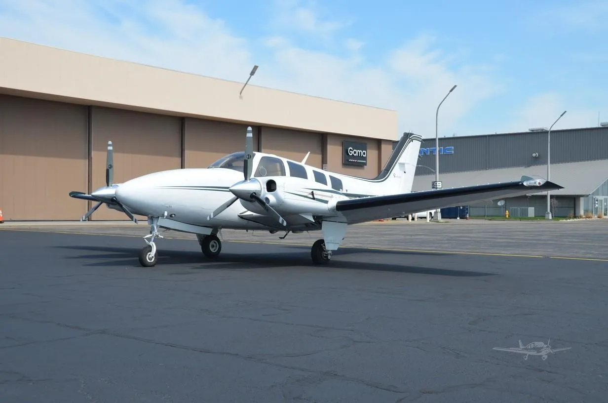 Exterior view of a 1985 BEECHCRAFT 58P BARON, N491WM.