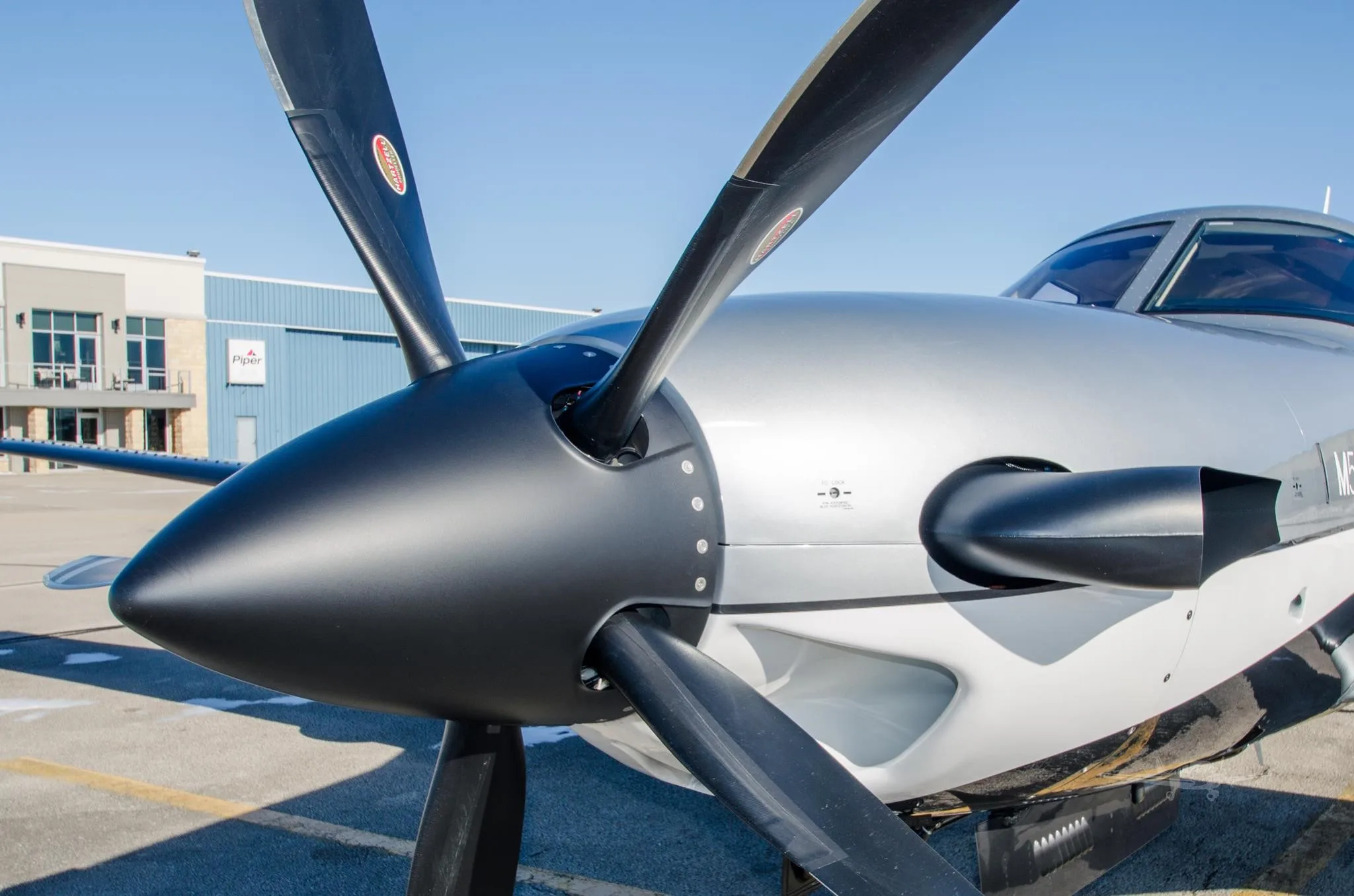Engine detail of a 2025 PIPER M500.