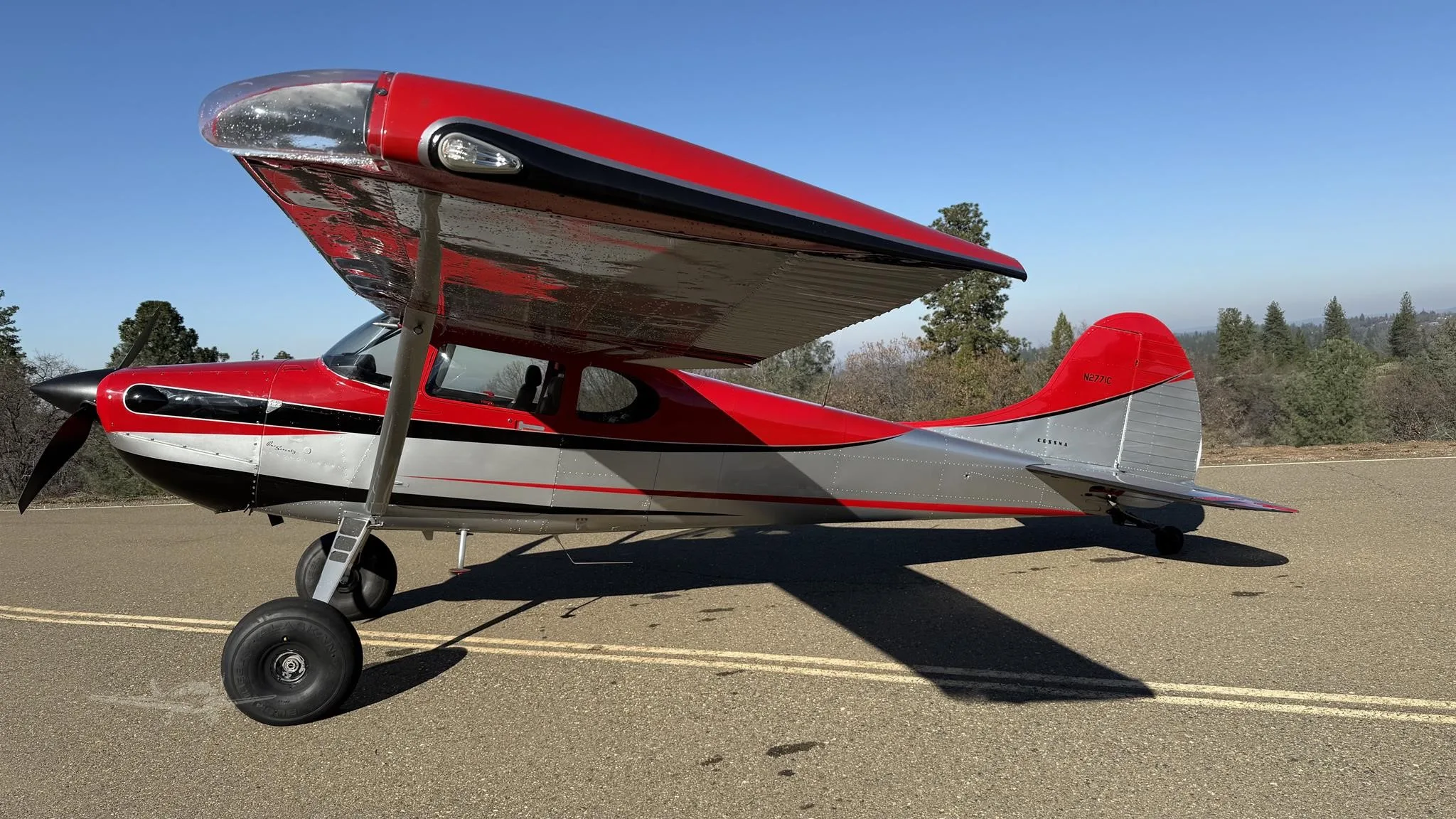Exterior view of a 1954 CESSNA 170B, N2771C.