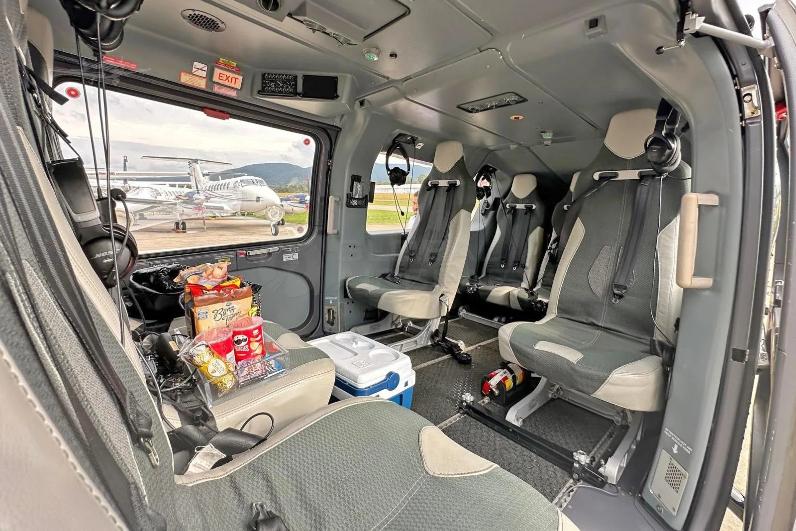 Cabin interior of a 2012 EUROCOPTER EC145.