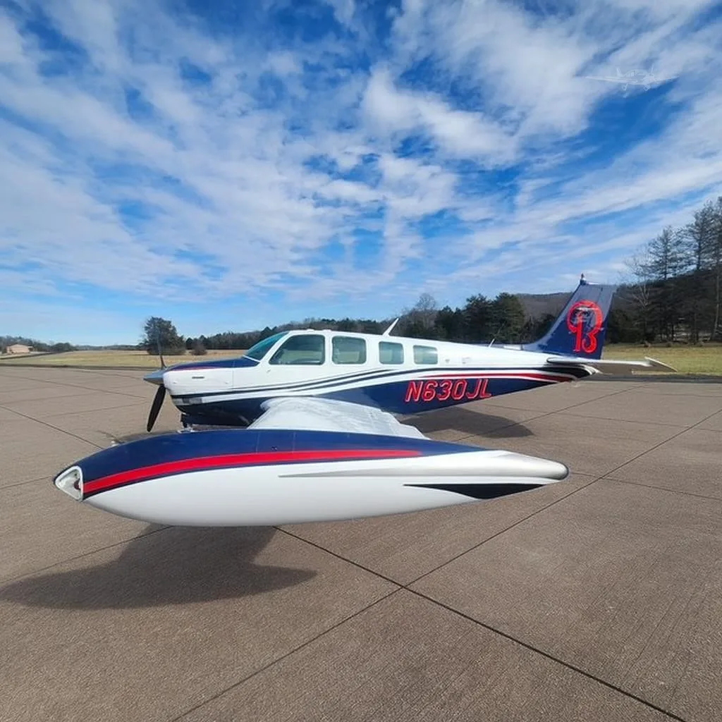 Exterior view of a 1976 BEECHCRAFT A36 BONANZA, N630JL.