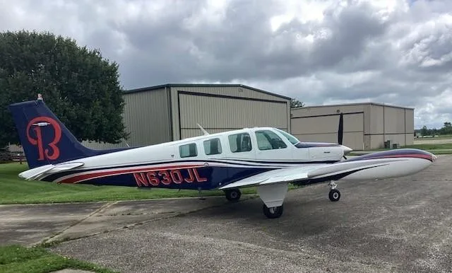 Exterior view of a 1976 BEECHCRAFT A36 BONANZA, N630JL.