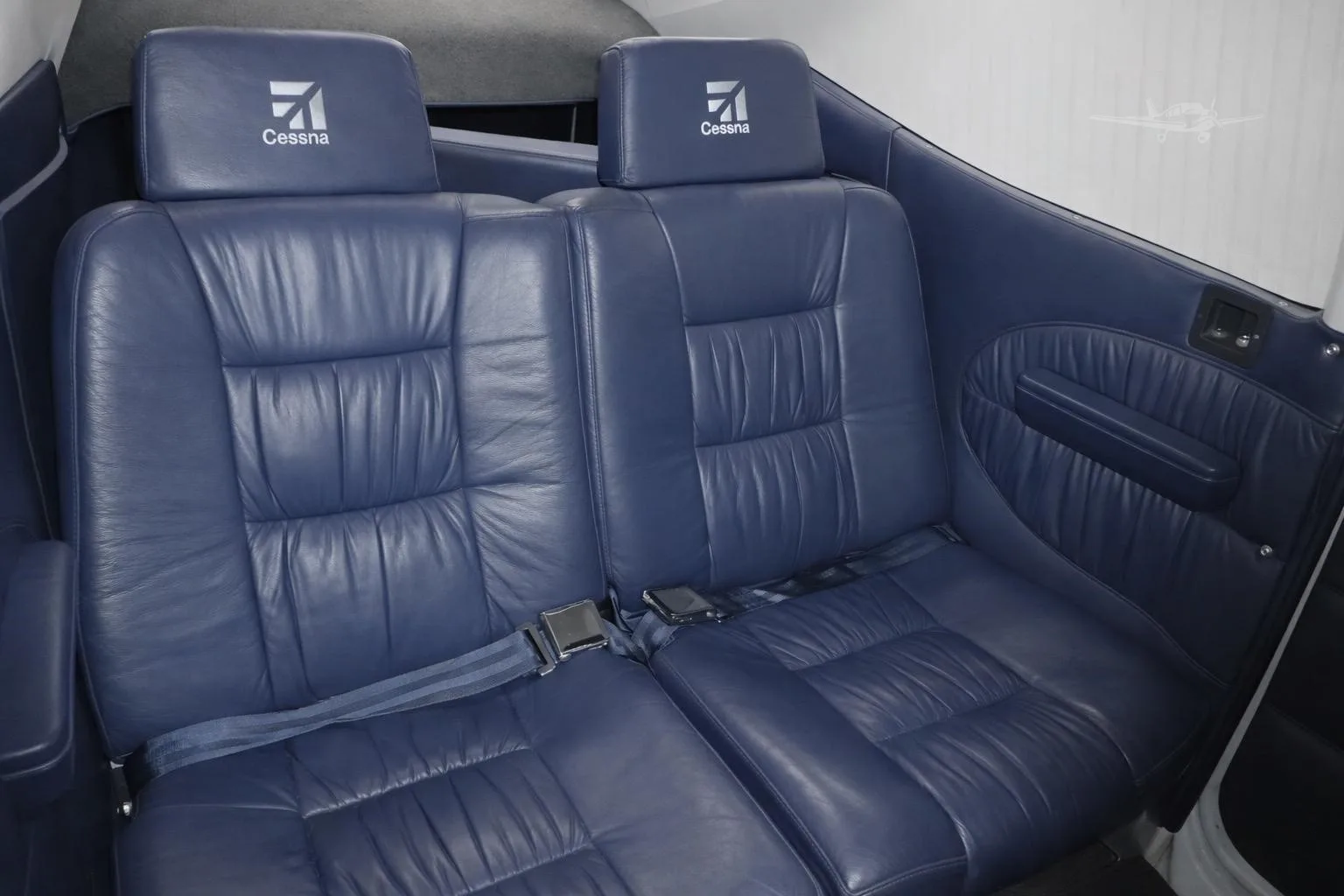 Cabin interior of a 1973 CESSNA 182P SKYLANE.