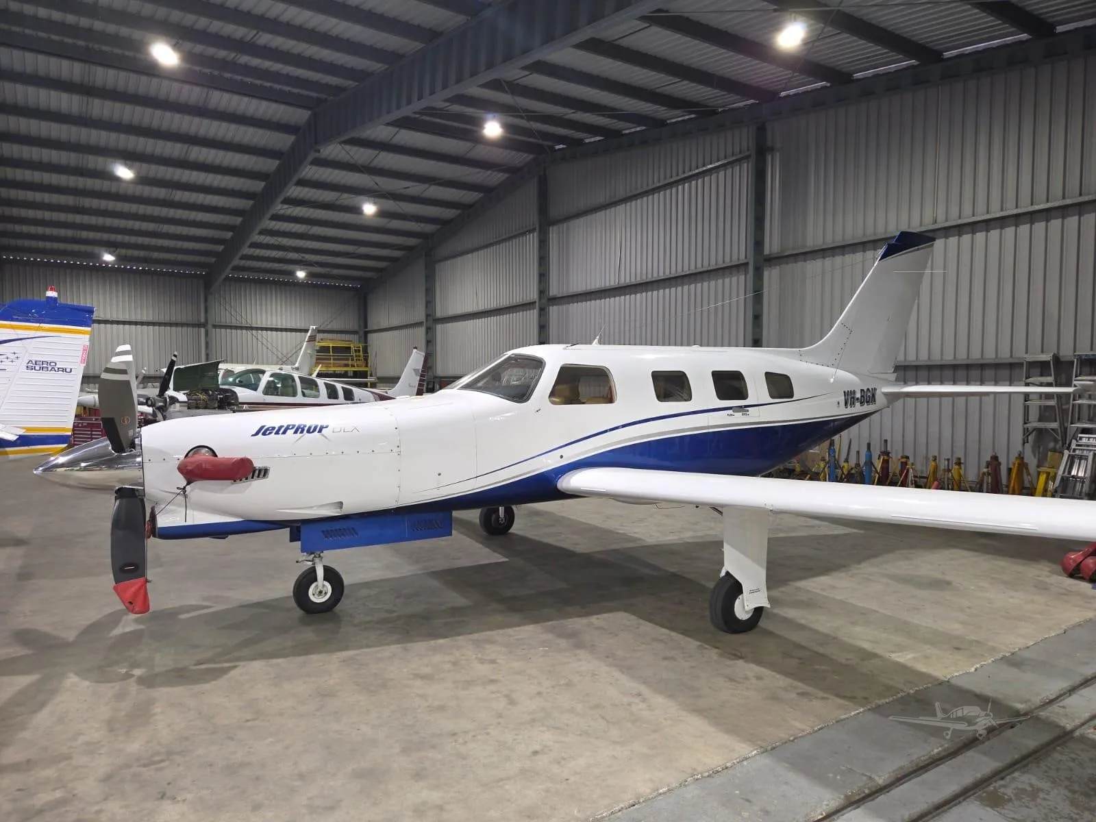 Exterior view of a 1985 PIPER JETPROP, VH-BGK.