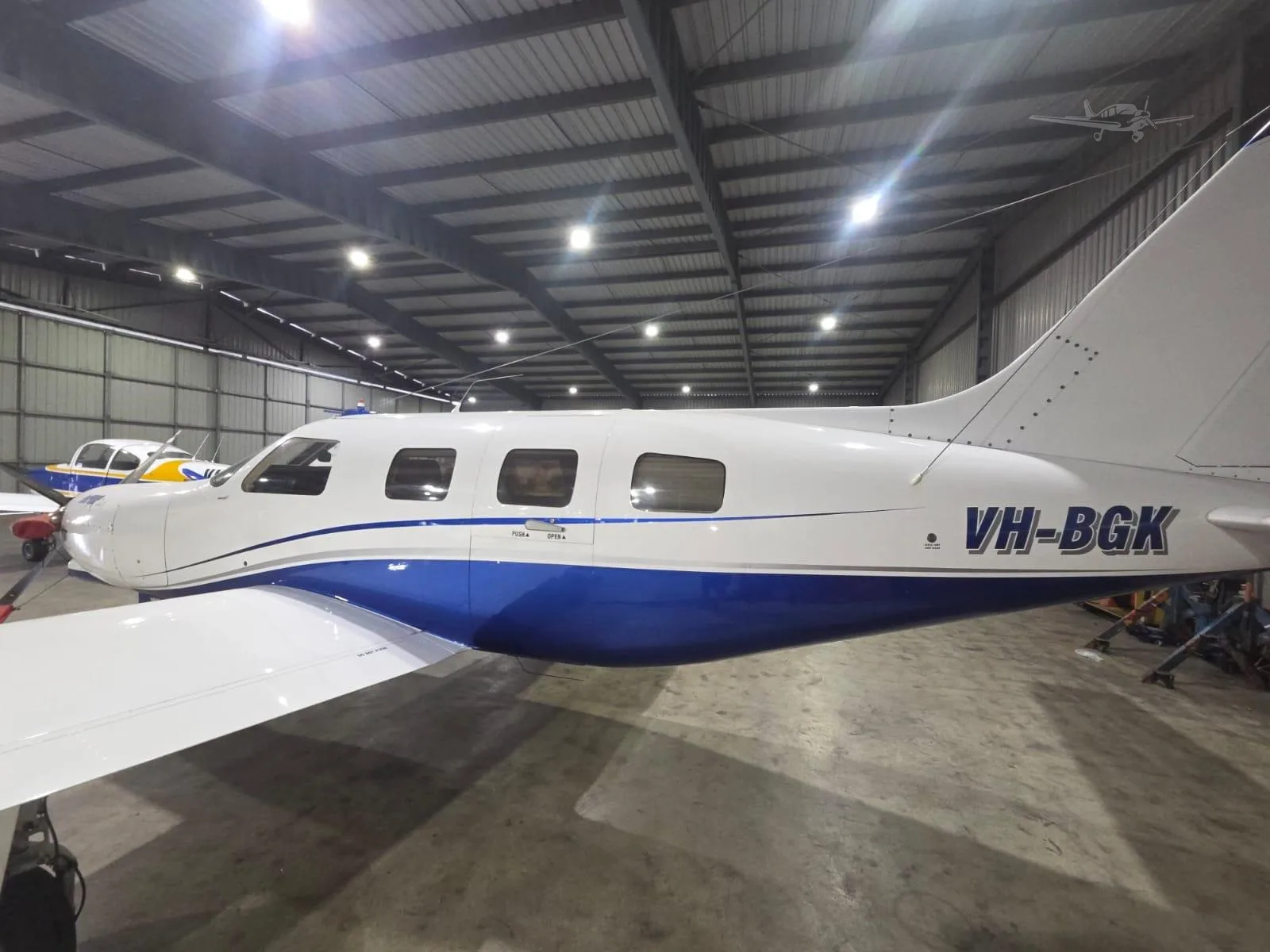 Exterior view of a 1985 PIPER JETPROP, VH-BGK.