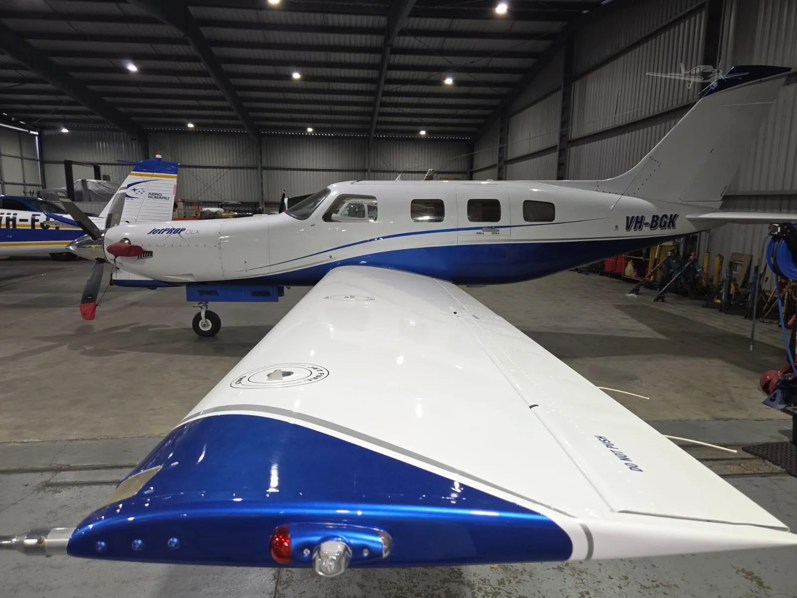 Exterior view of a 1985 PIPER JETPROP, VH-BGK.