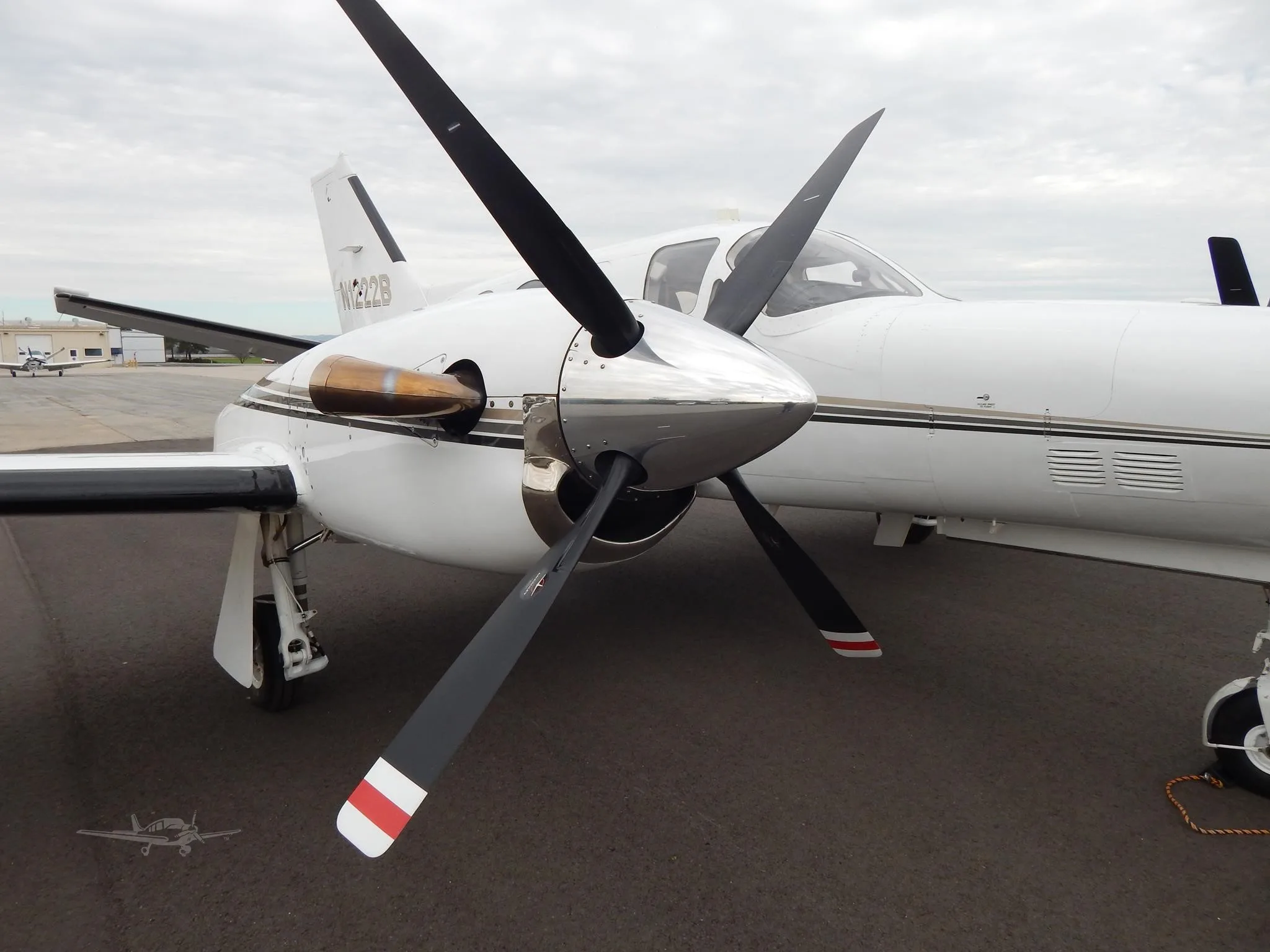 Exterior view of a 1981 CESSNA CONQUEST I, N1222B.