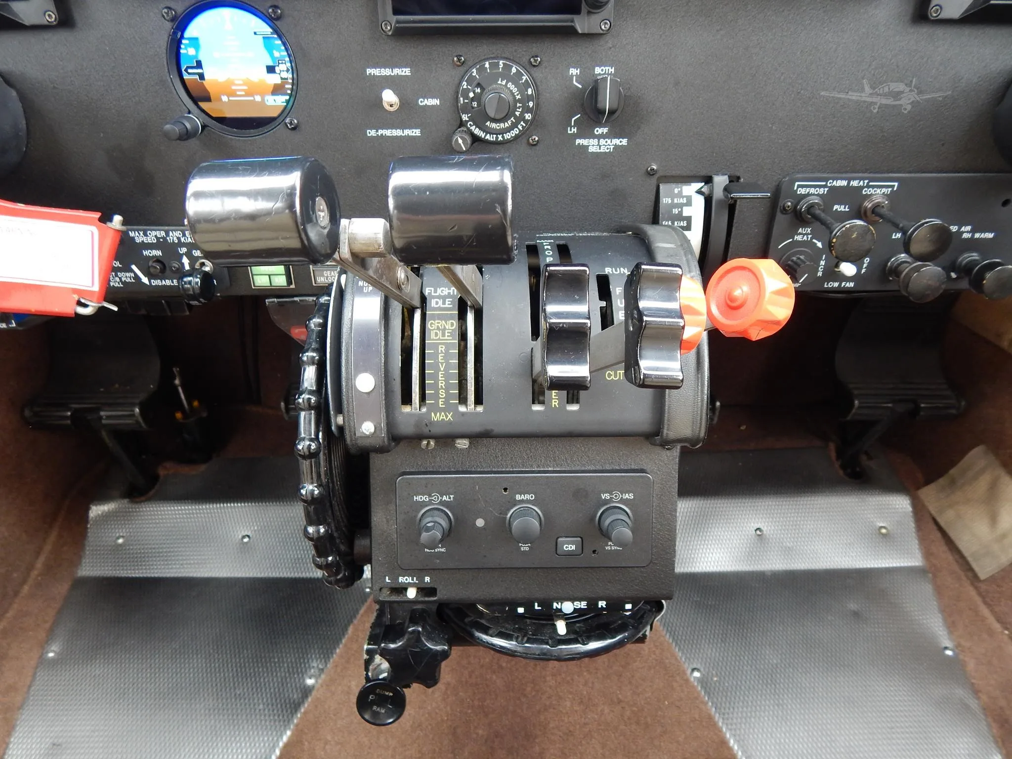 Cockpit and instrument panel of a 1981 CESSNA CONQUEST I.