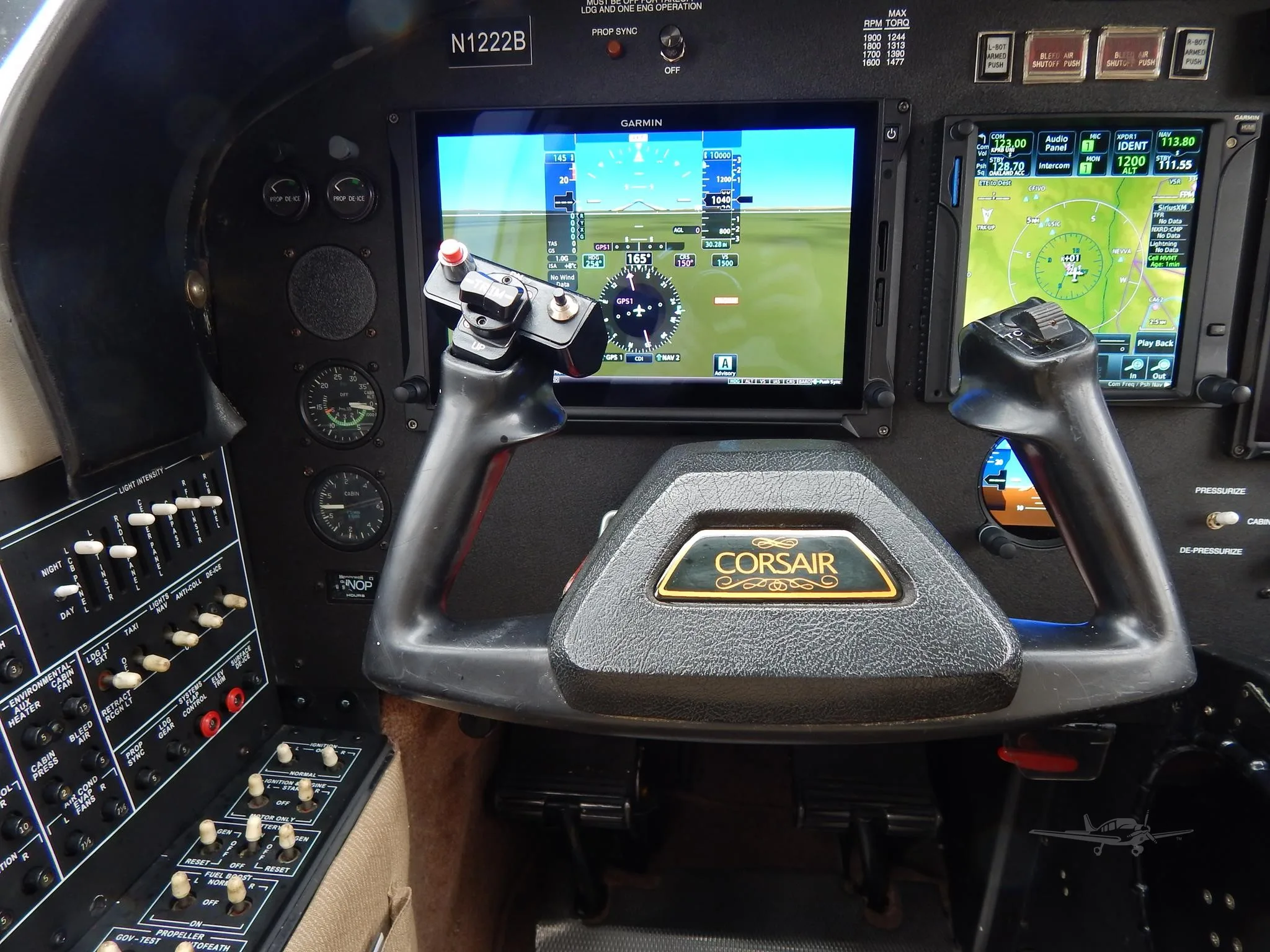 Cockpit and instrument panel of a 1981 CESSNA CONQUEST I.
