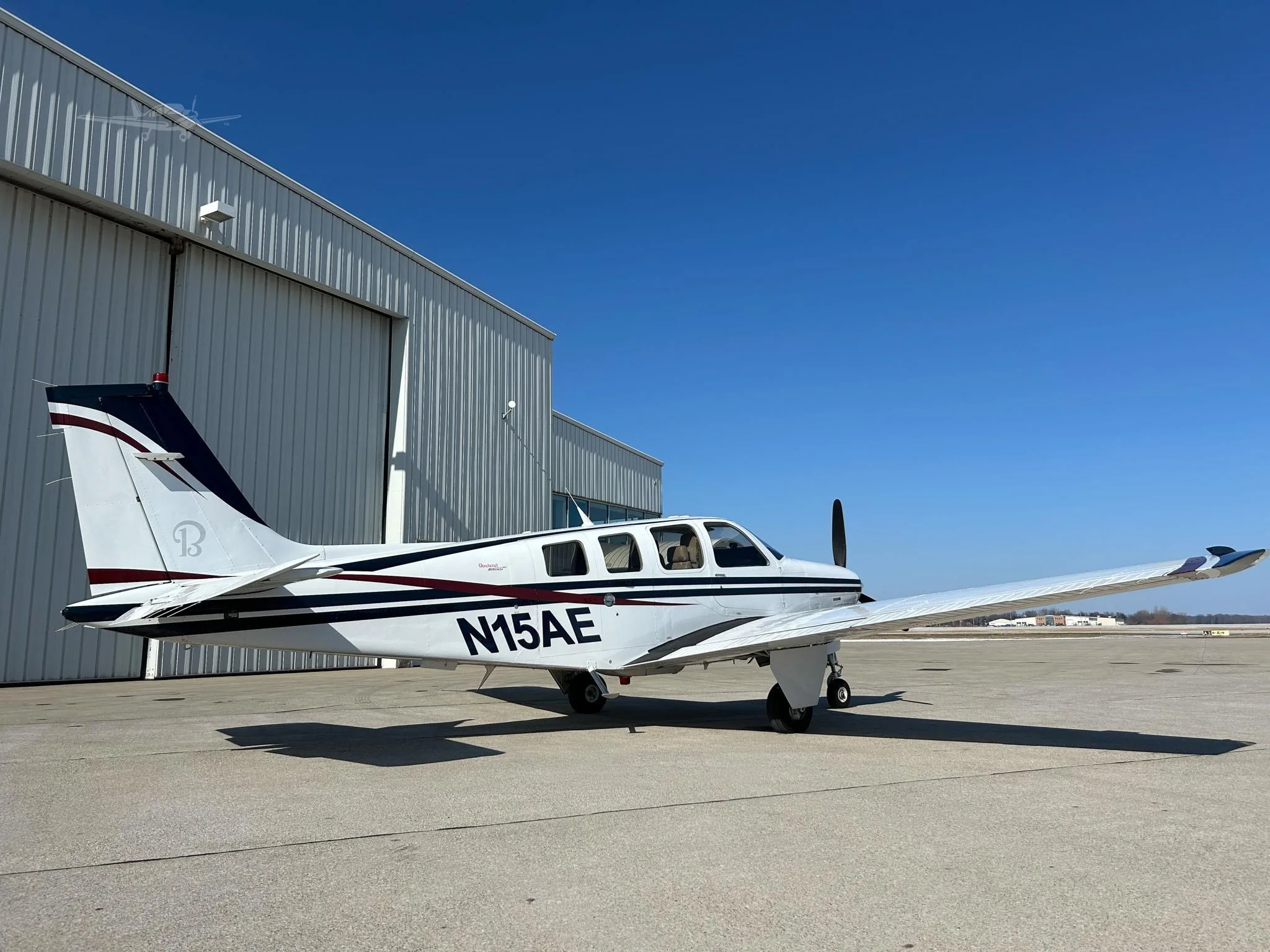 Exterior view of a 2006 BEECHCRAFT G36 BONANZA, N15AE.