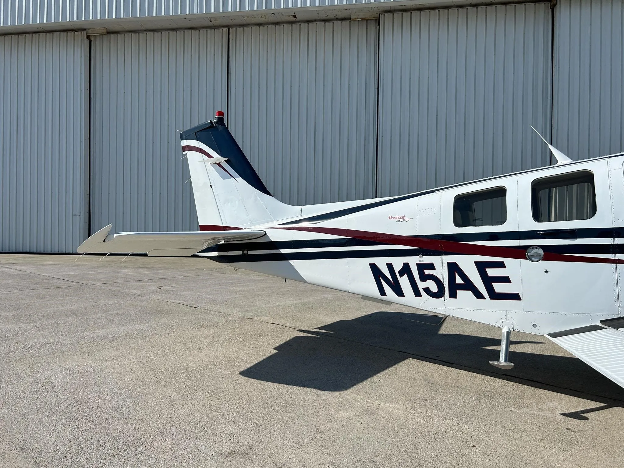 Exterior view of a 2006 BEECHCRAFT G36 BONANZA, N15AE.