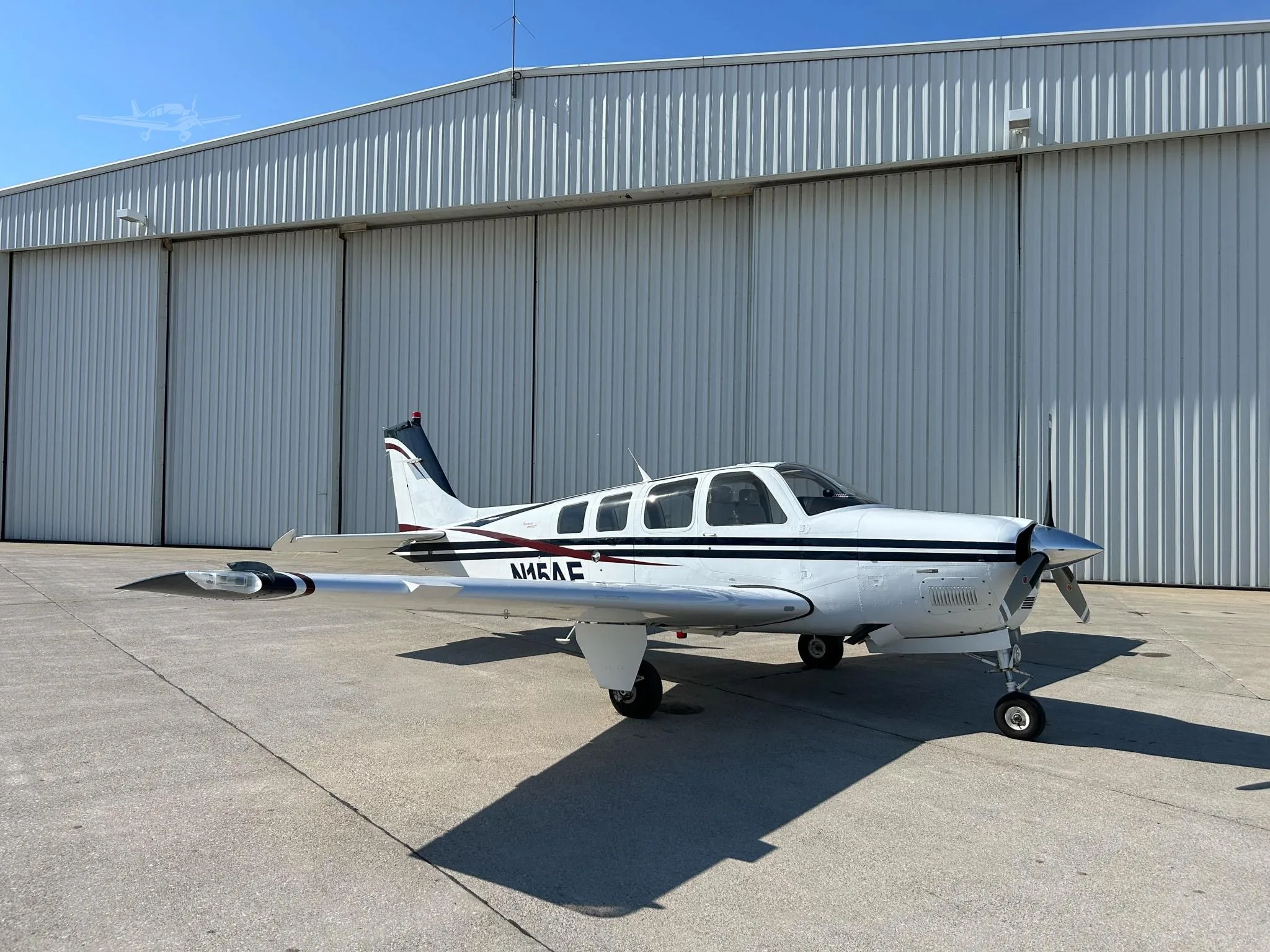 Exterior view of a 2006 BEECHCRAFT G36 BONANZA, N15AE.