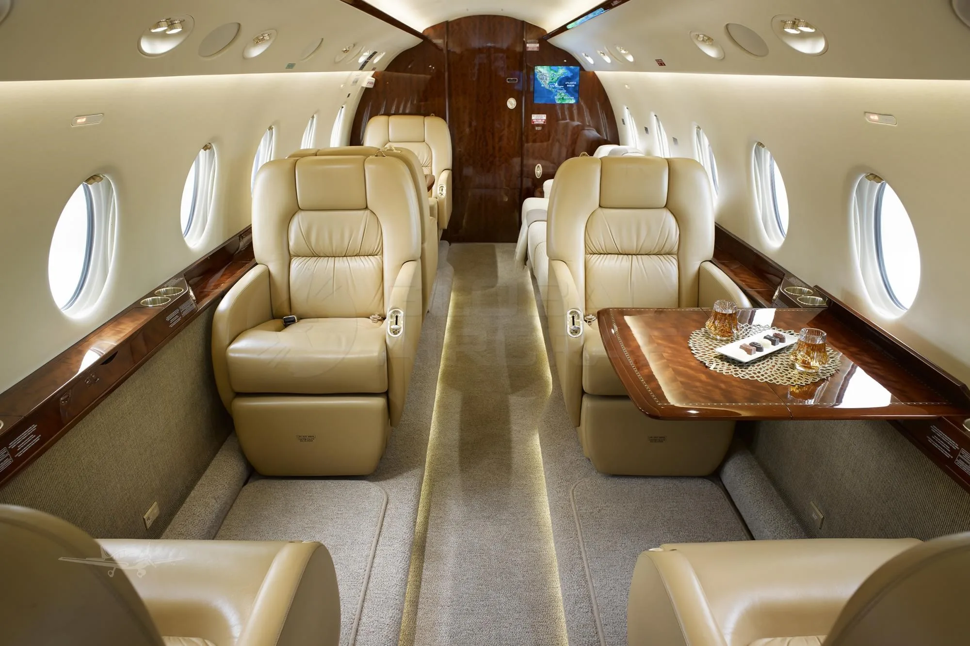 Cabin interior of a 2008 GULFSTREAM G200.