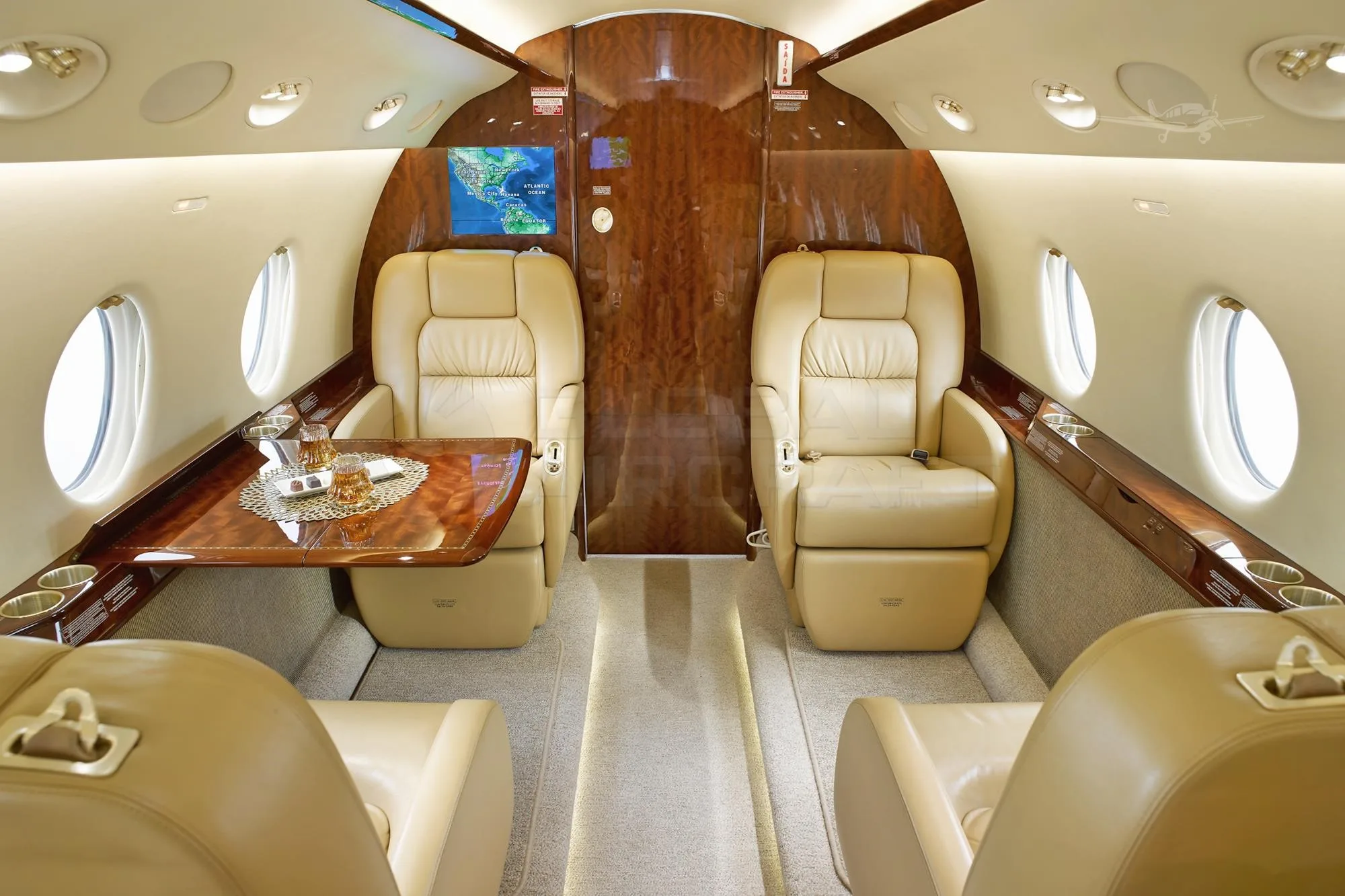 Cabin interior of a 2008 GULFSTREAM G200.