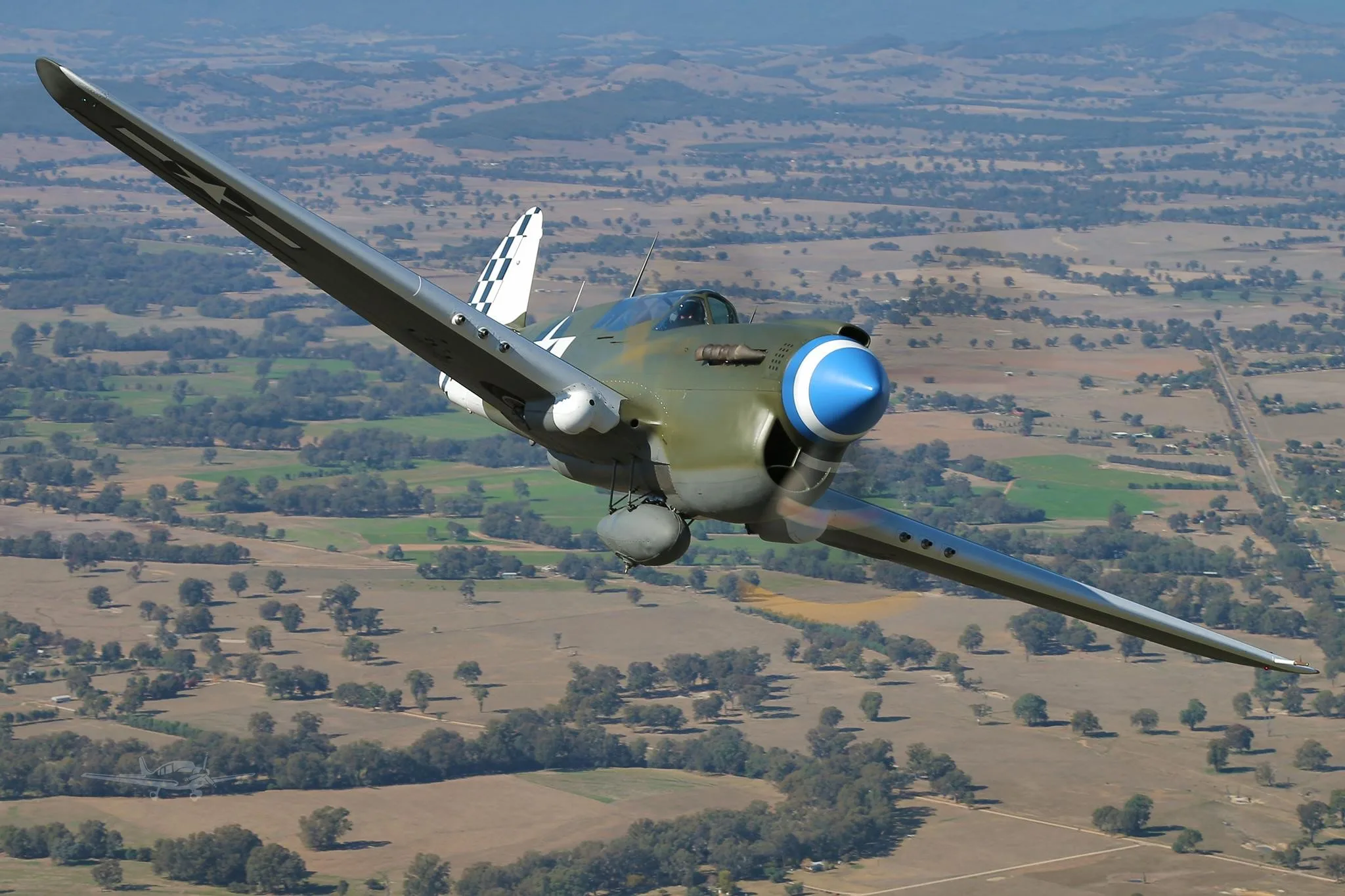 Marketing image of a 1943 CURTISS P-40N KITTYHAWK.