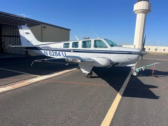 Exterior view of a 1982 BEECHCRAFT A36 BONANZA, N6284U.