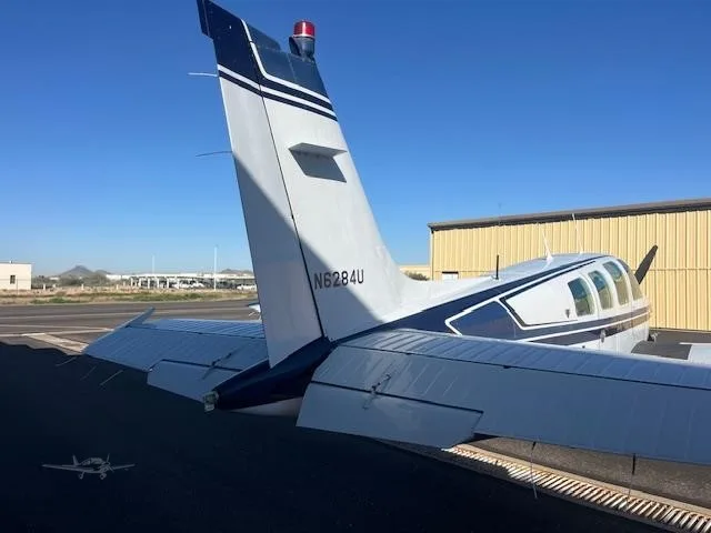 Exterior view of a 1982 BEECHCRAFT A36 BONANZA, N6284U.