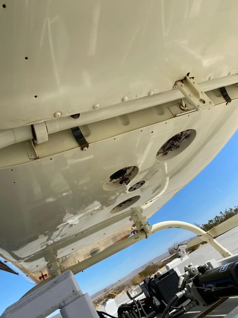 Engine detail of a 1979 BELL 206B.