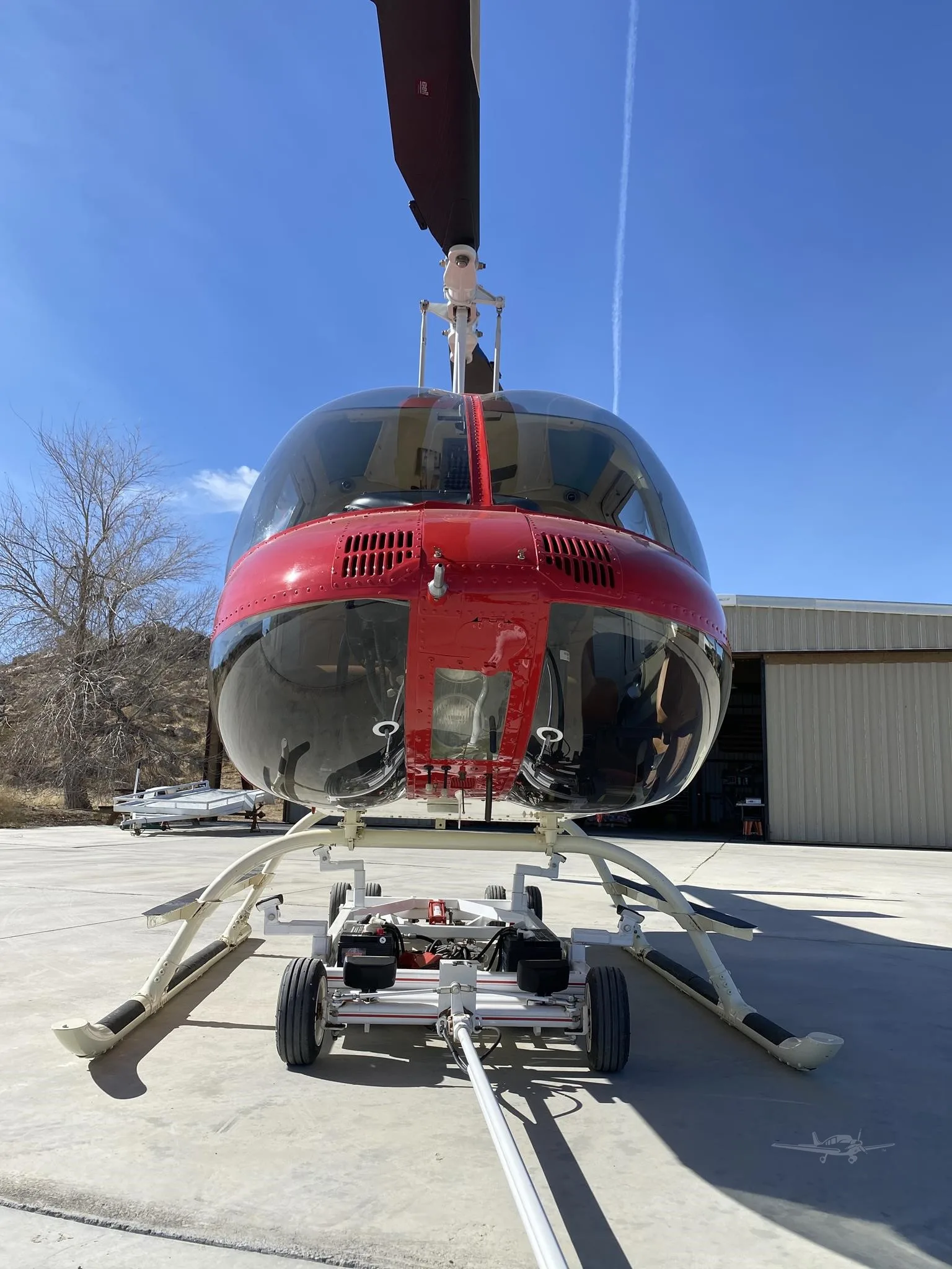 Exterior view of a 1979 BELL 206B, N2681R.