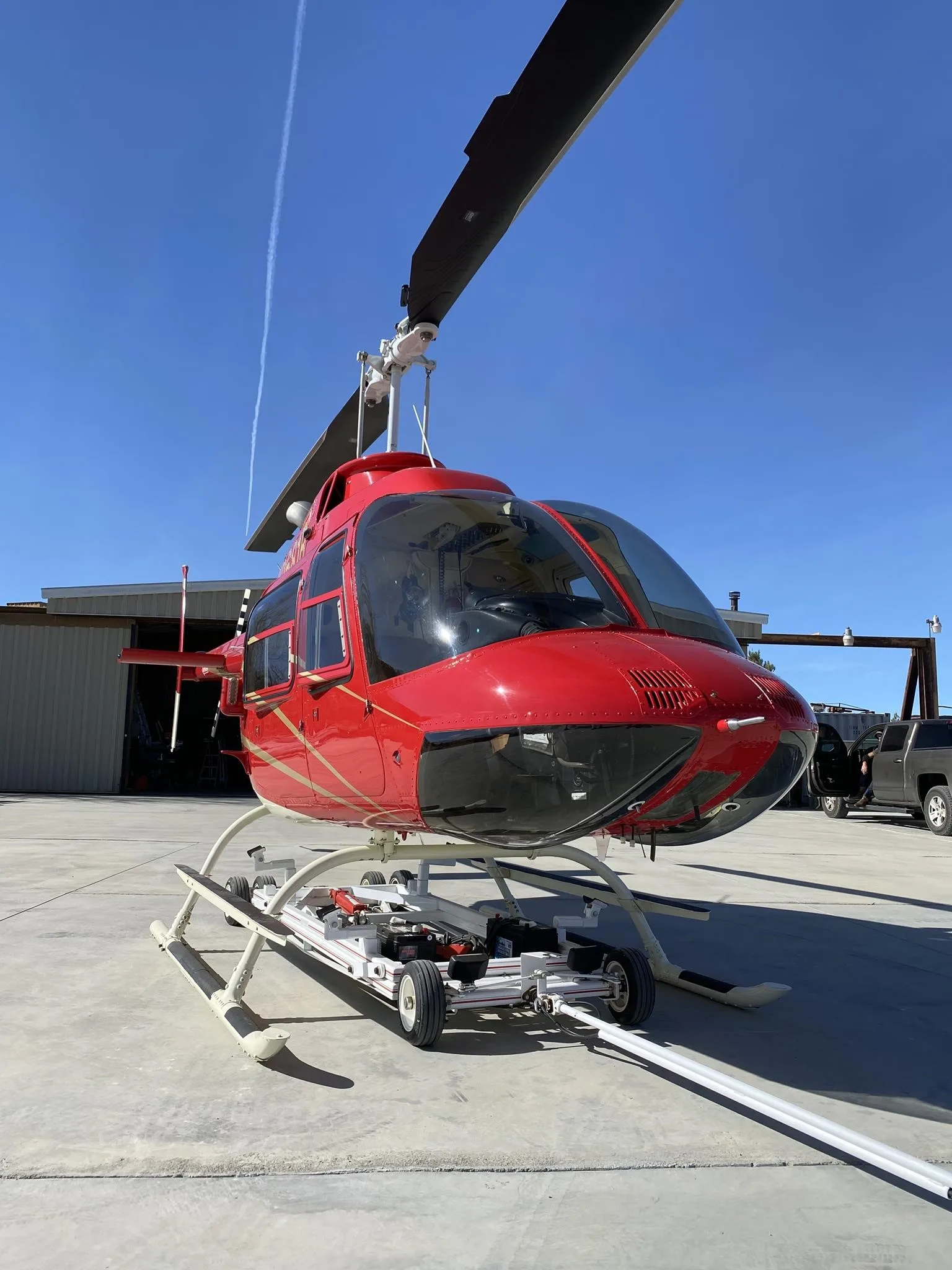 Exterior view of a 1979 BELL 206B, N2681R.