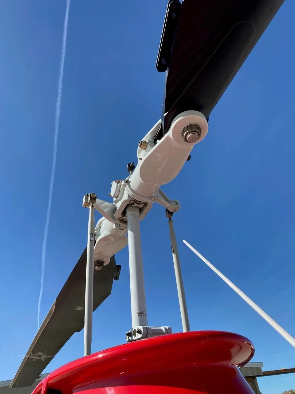 Engine detail of a 1979 BELL 206B.