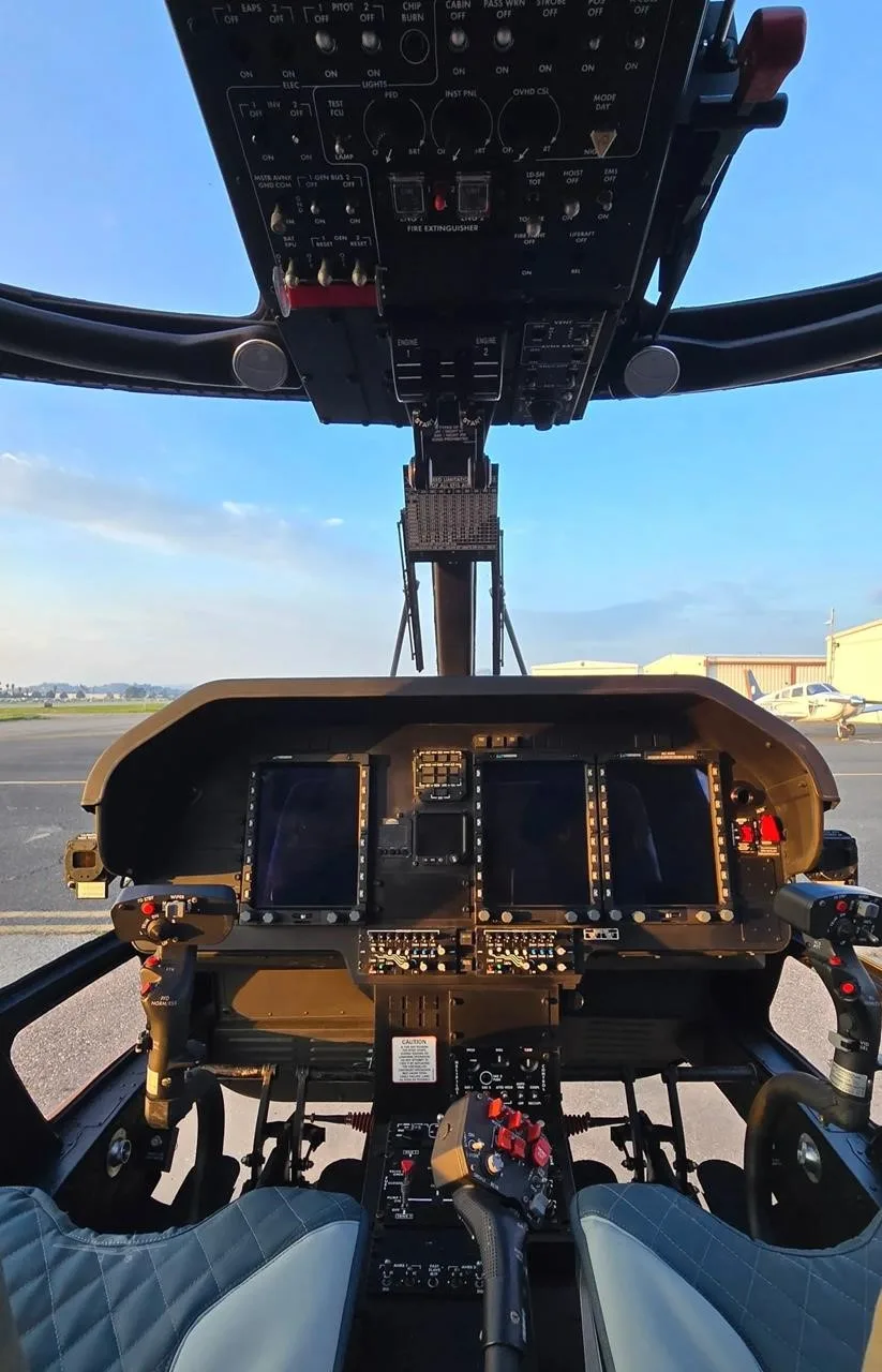 Avionics suite of a 2018 LEONARDO AW109 TREKKER.