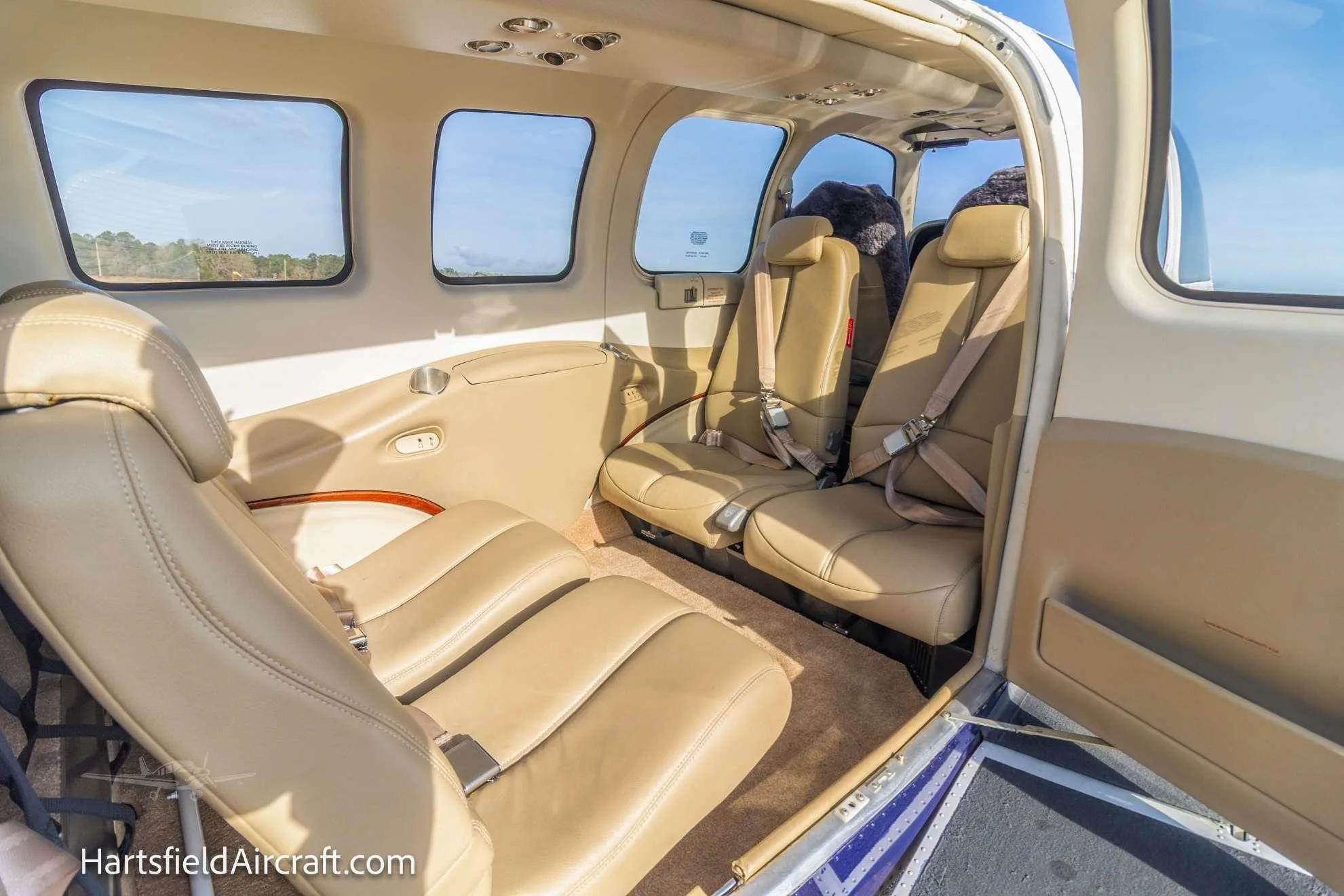Cabin interior of a 2016 BEECHCRAFT G36 BONANZA.