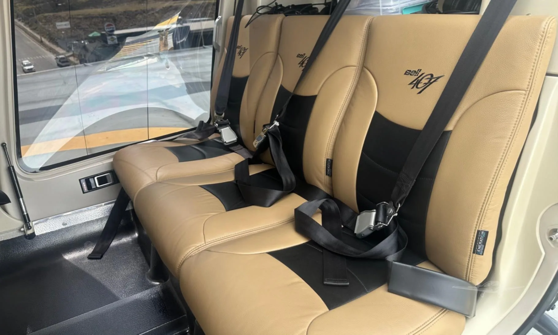 Cabin interior of a 2021 BELL 407GXI.