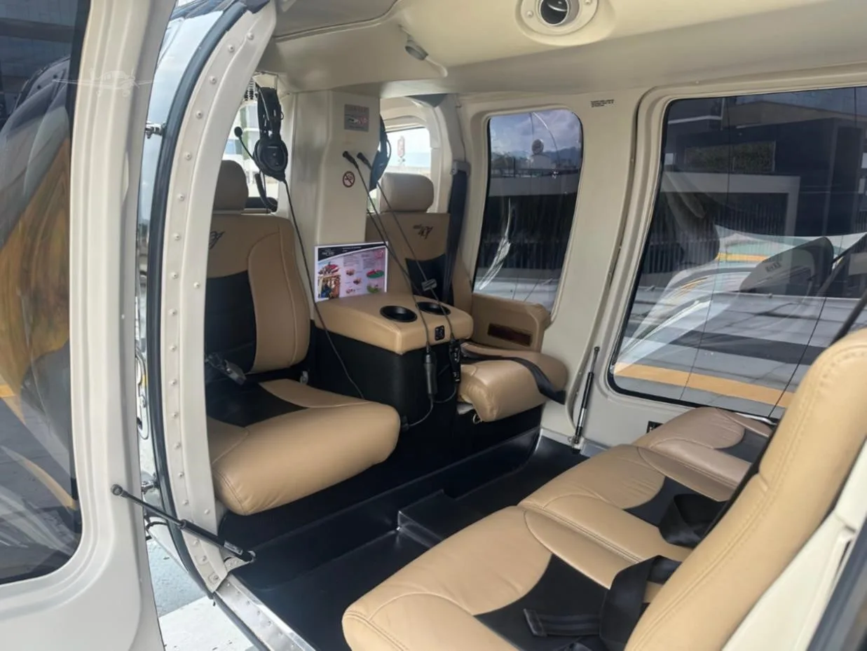 Cabin interior of a 2021 BELL 407GXI.