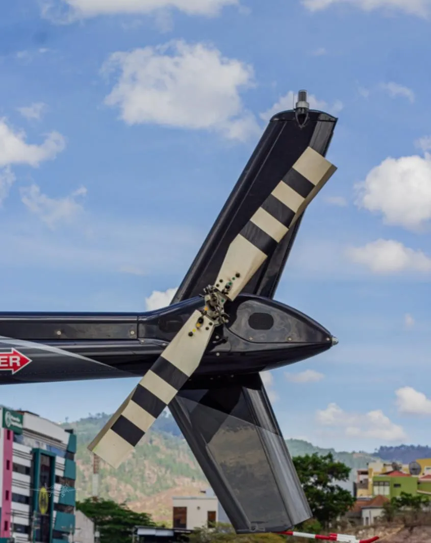 Exterior view of a 2021 BELL 407GXI, HR-GCE.