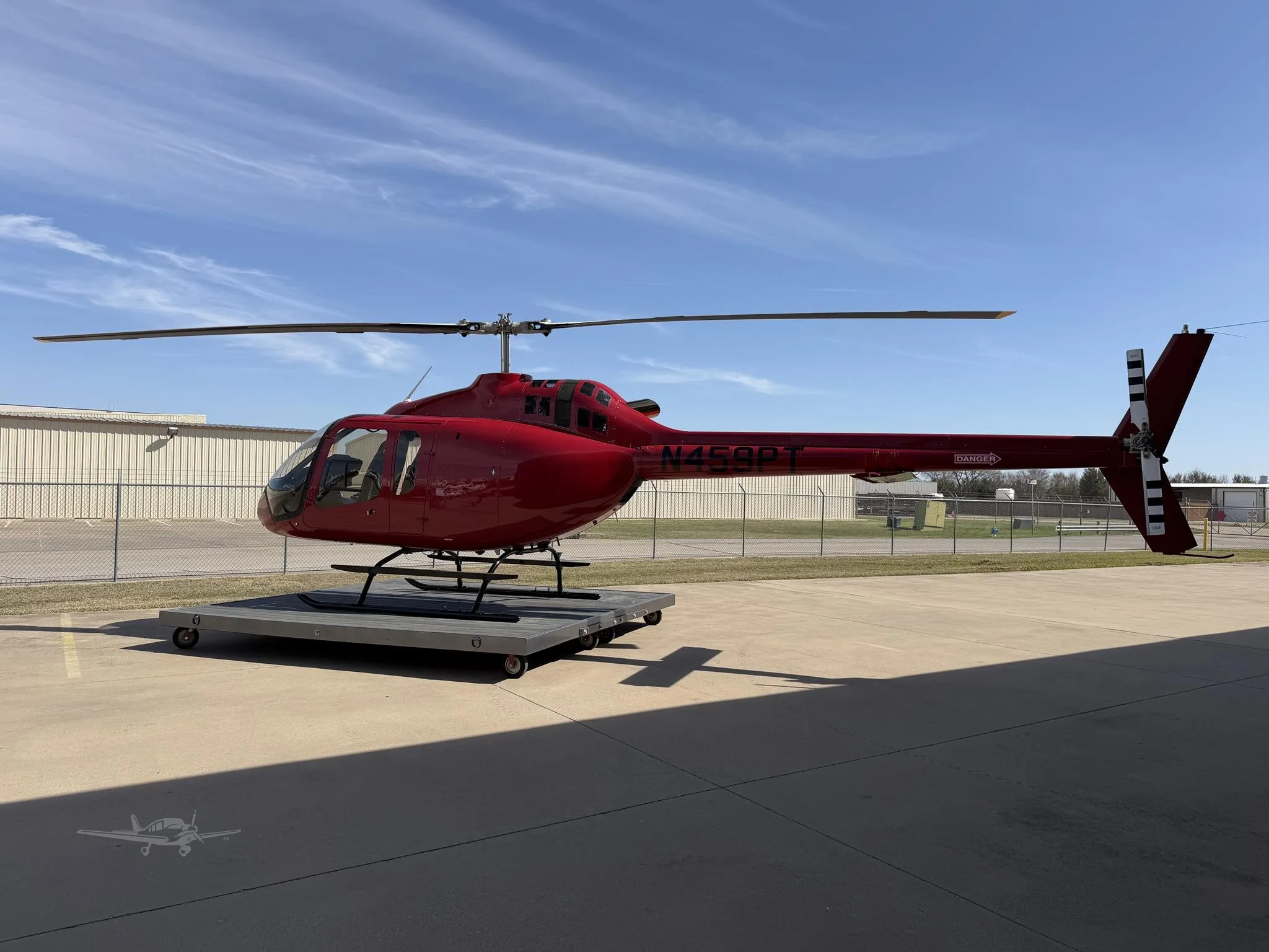 Exterior view of a 2021 BELL 505 JET RANGER X, N459PT.