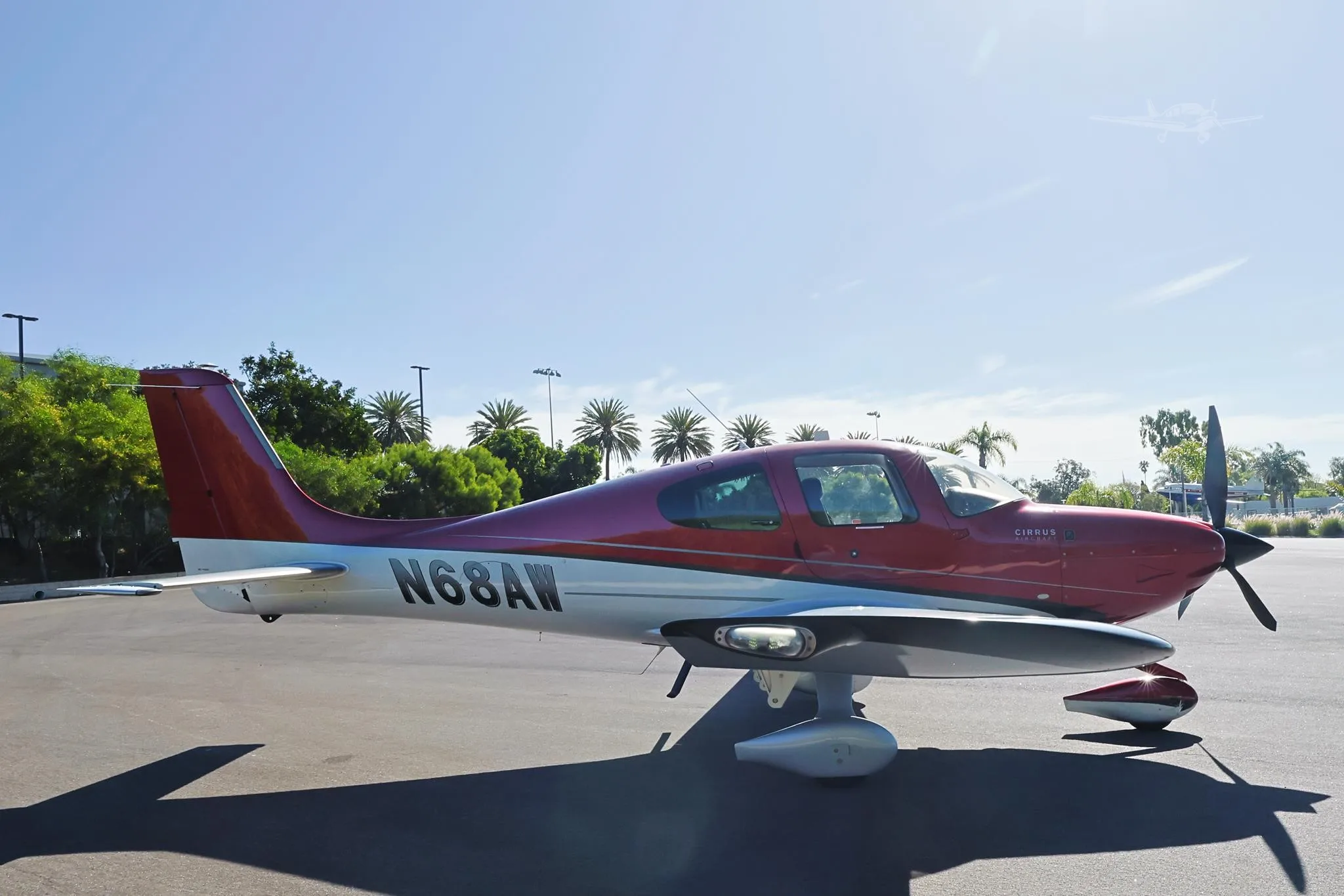 Exterior view of a 2012 CIRRUS SR22-G3 TURBO, N68AW.