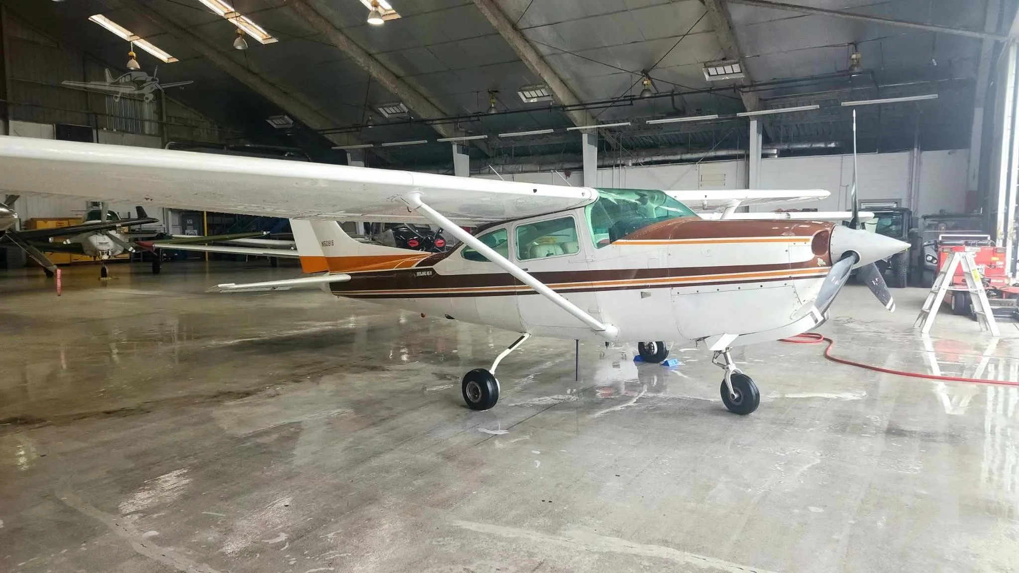Exterior view of a 1980 CESSNA TURBO R182RG SKYLANE, N5091S.