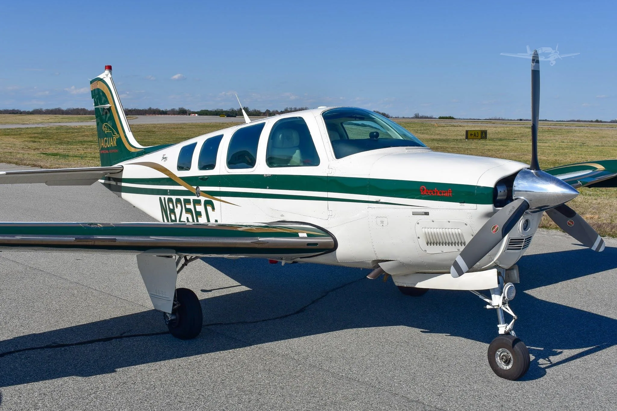 Exterior view of a 1999 BEECHCRAFT A36 BONANZA, N825EC.