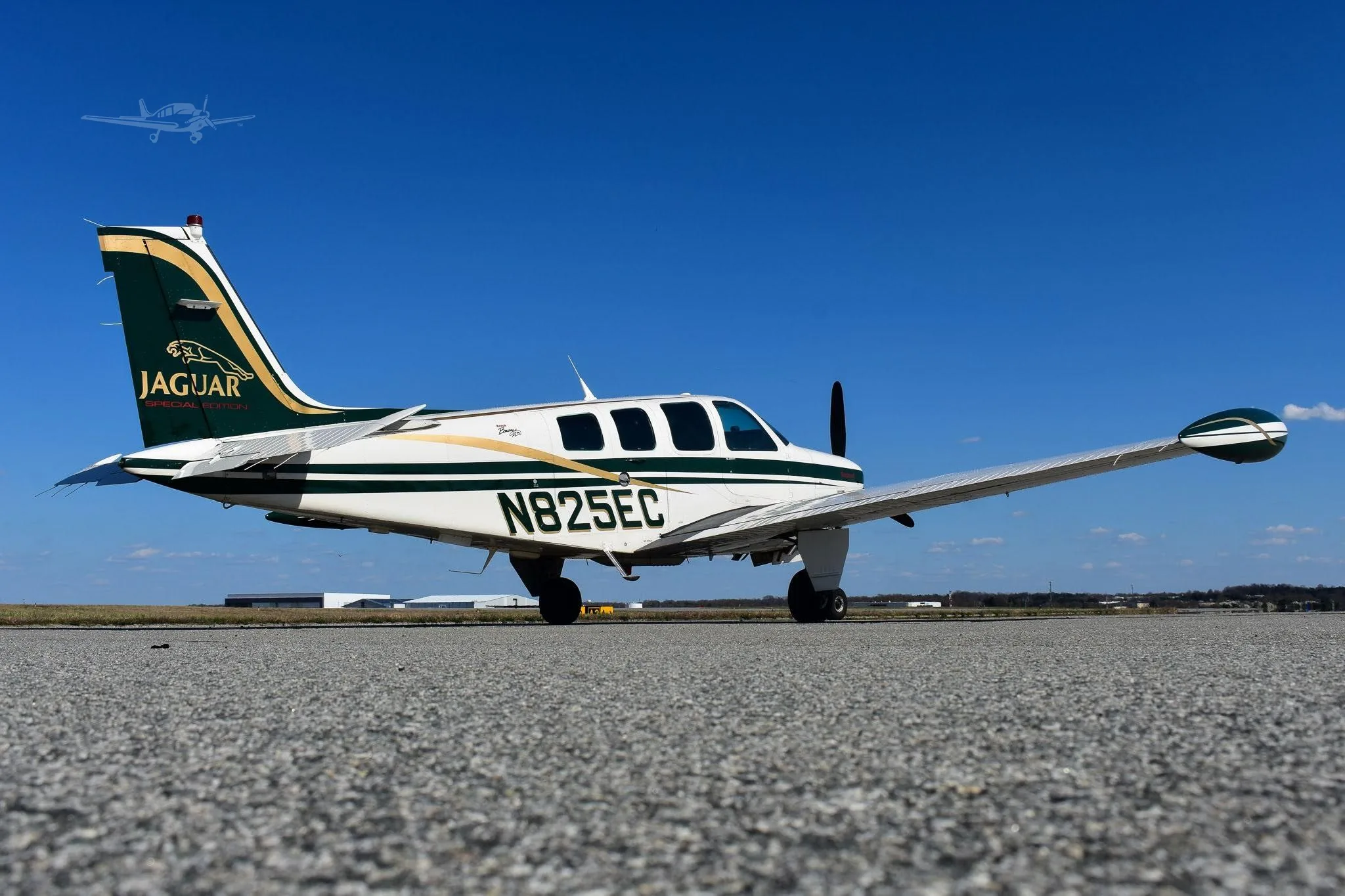 Exterior view of a 1999 BEECHCRAFT A36 BONANZA, N825EC.