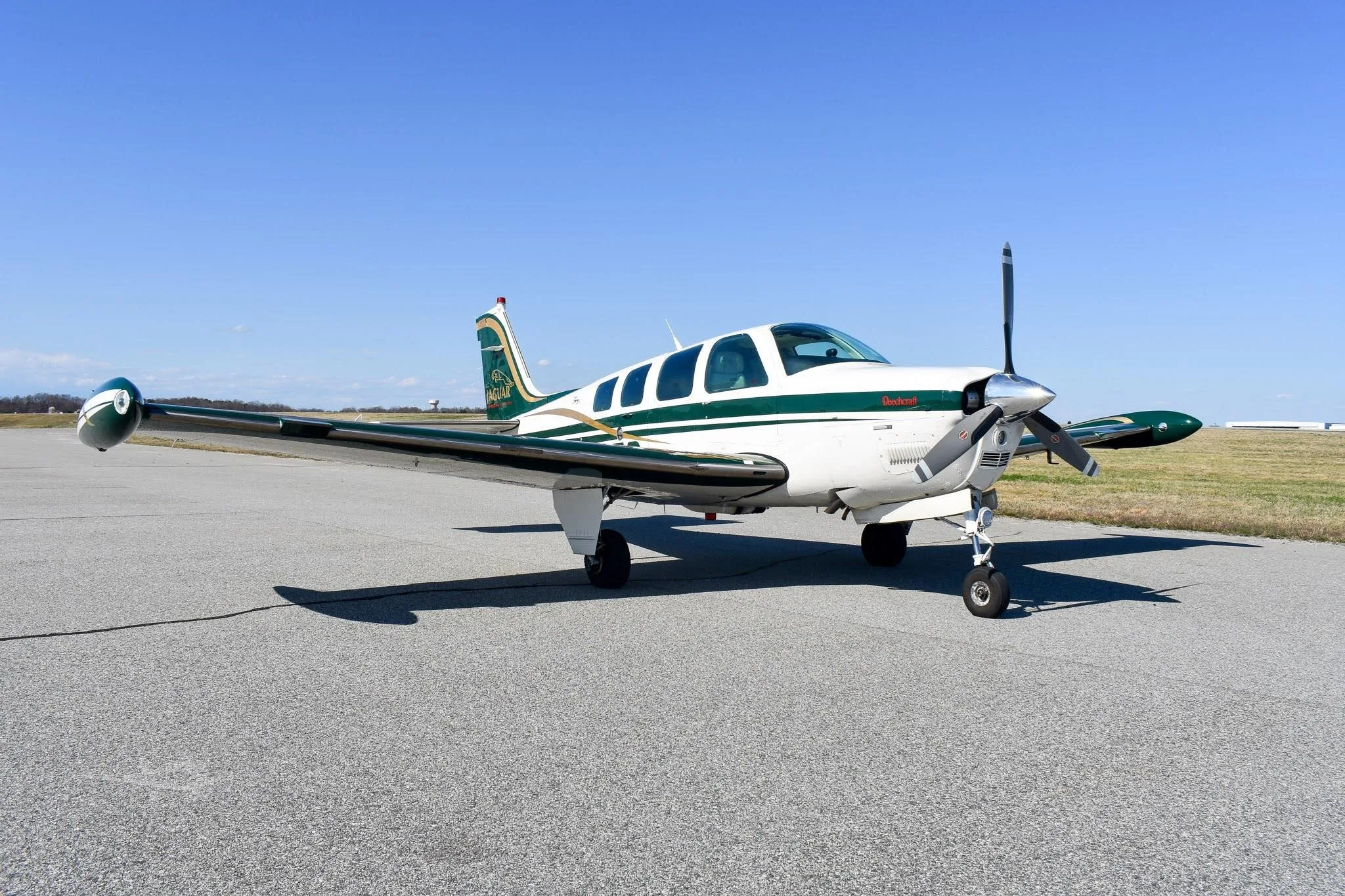 Exterior view of a 1999 BEECHCRAFT A36 BONANZA, N825EC.