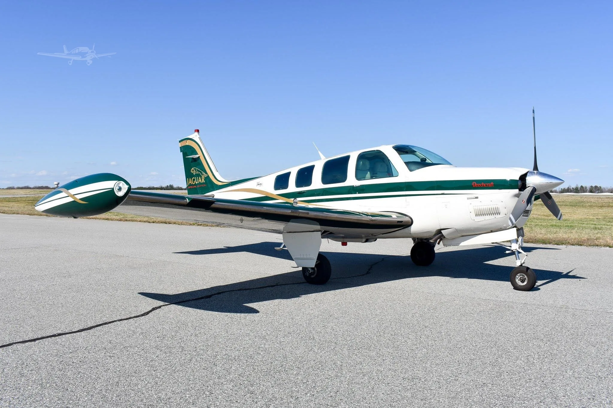 Exterior view of a 1999 BEECHCRAFT A36 BONANZA, N825EC.