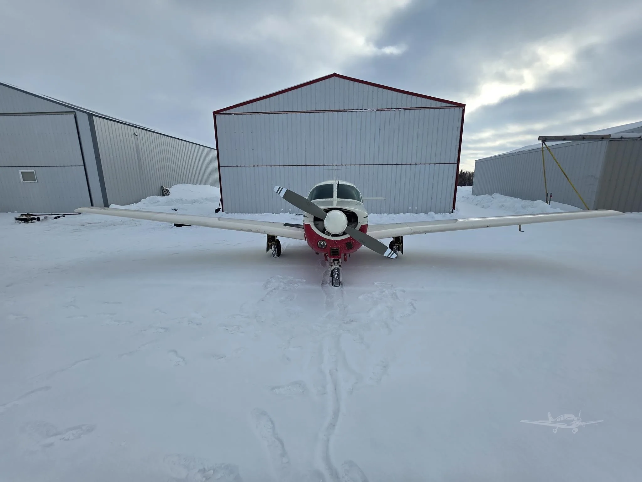 Exterior view of a 1966 MOONEY M20C MARK 21, C-GYUC.