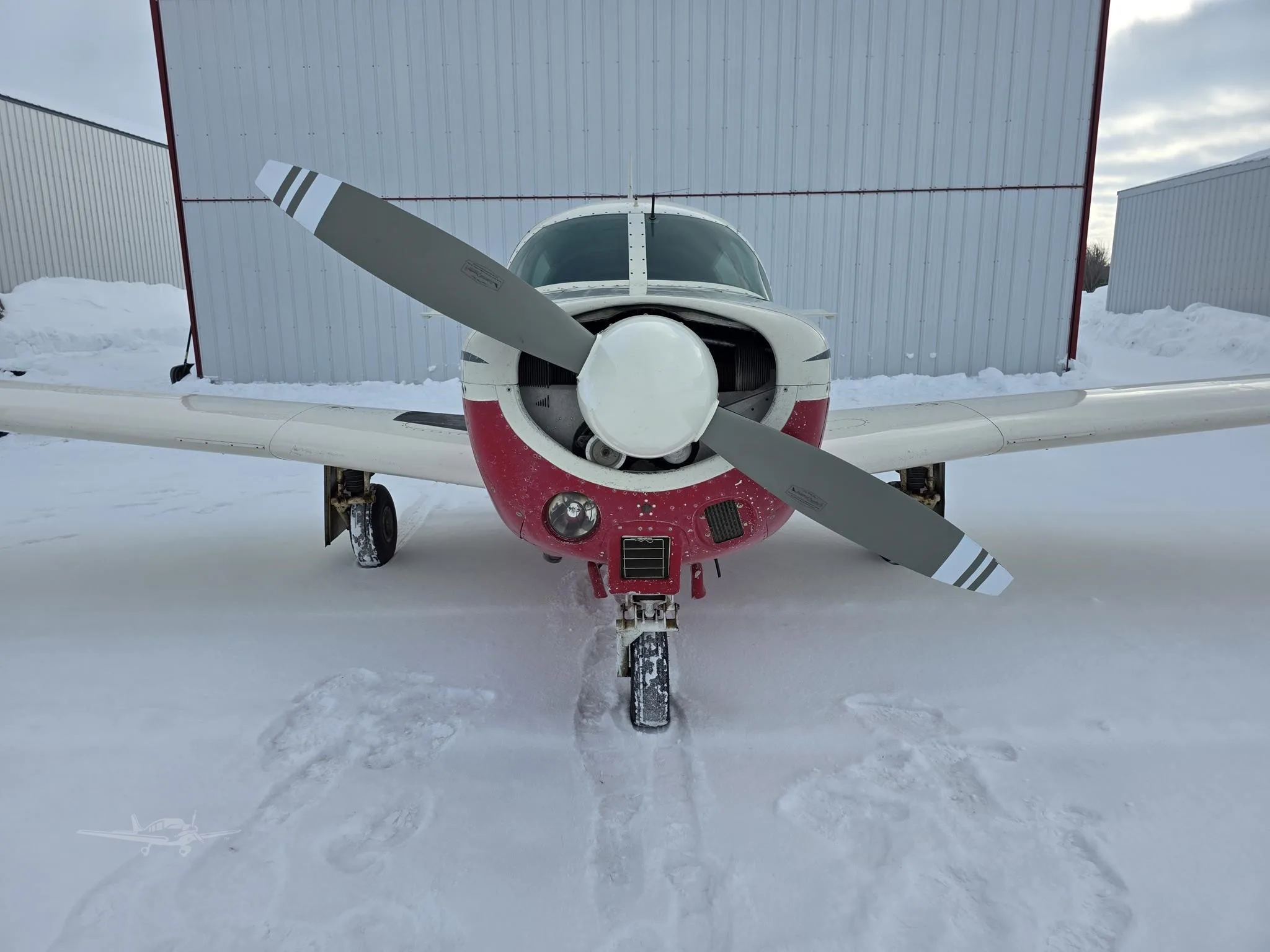 Exterior view of a 1966 MOONEY M20C MARK 21, C-GYUC.