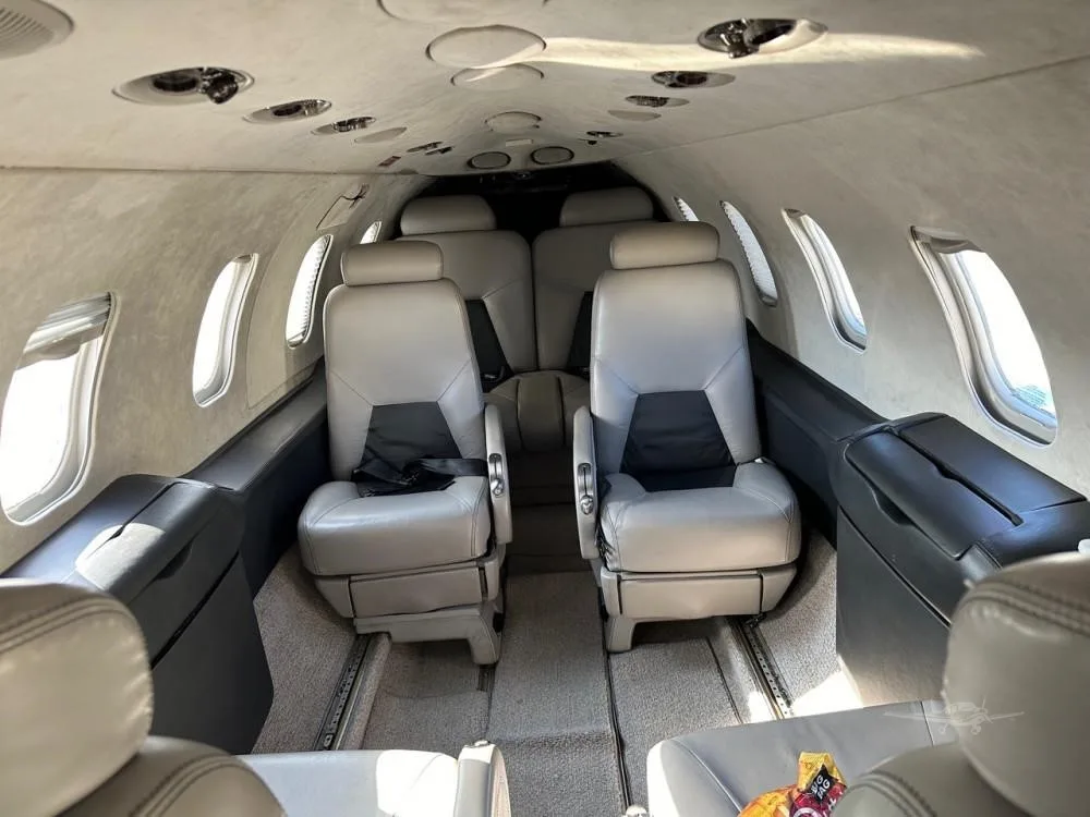 Cabin interior of a 1994 LEARJET 31A.
