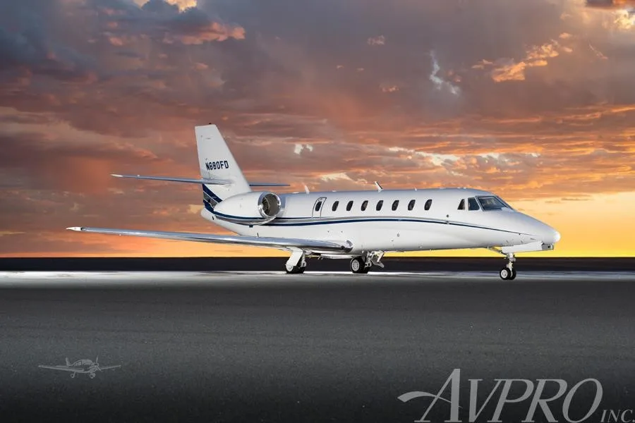 Exterior view of a 2009 CESSNA CITATION SOVEREIGN, N680FD.