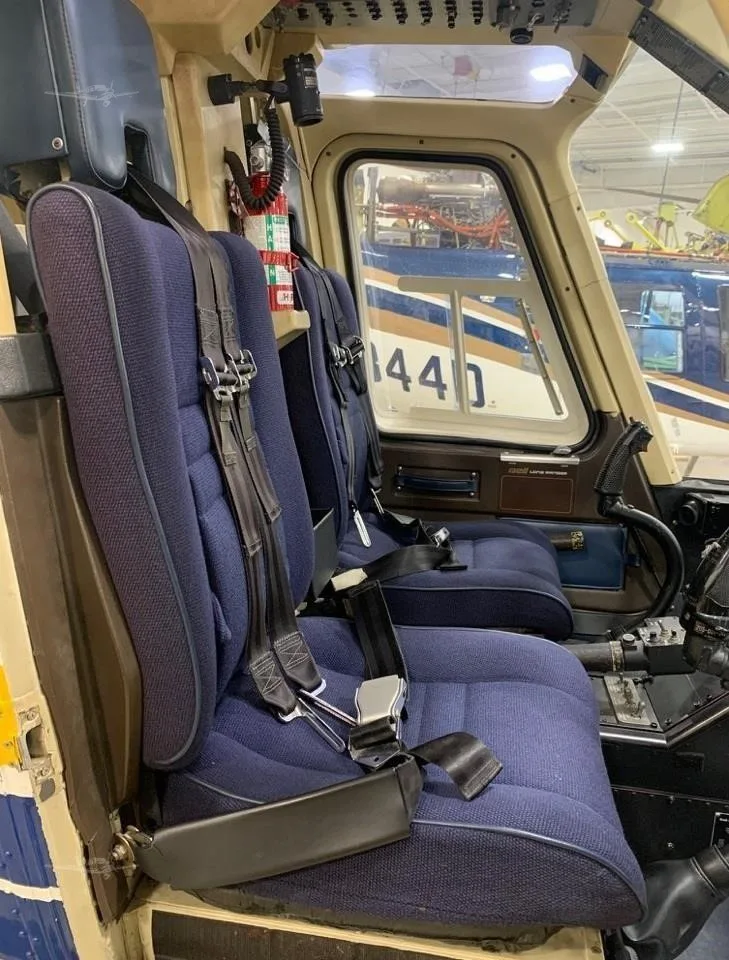 Cabin interior of a 1998 BELL 206L-4.