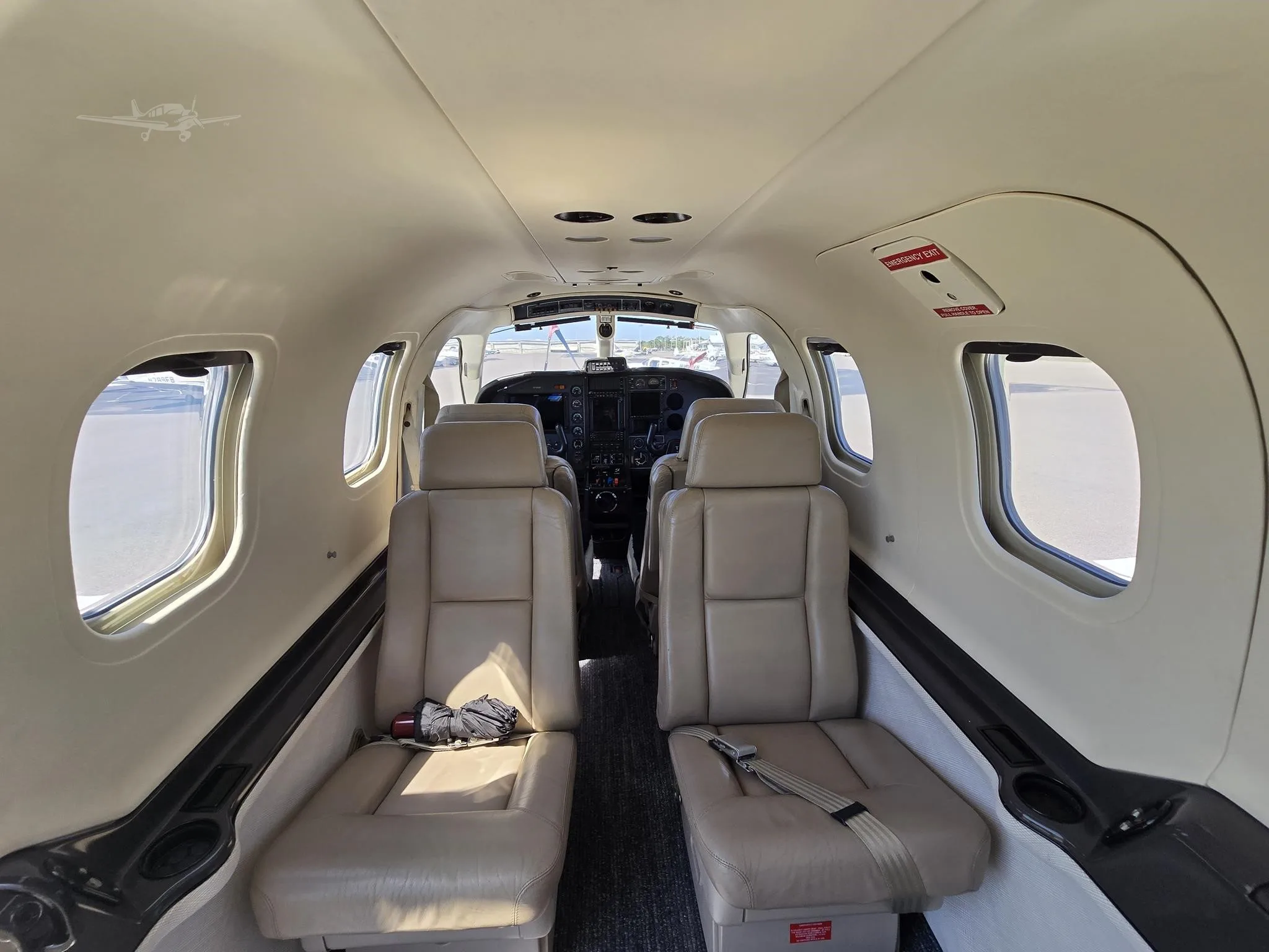 Cabin interior of a 1996 DAHER TBM 700.