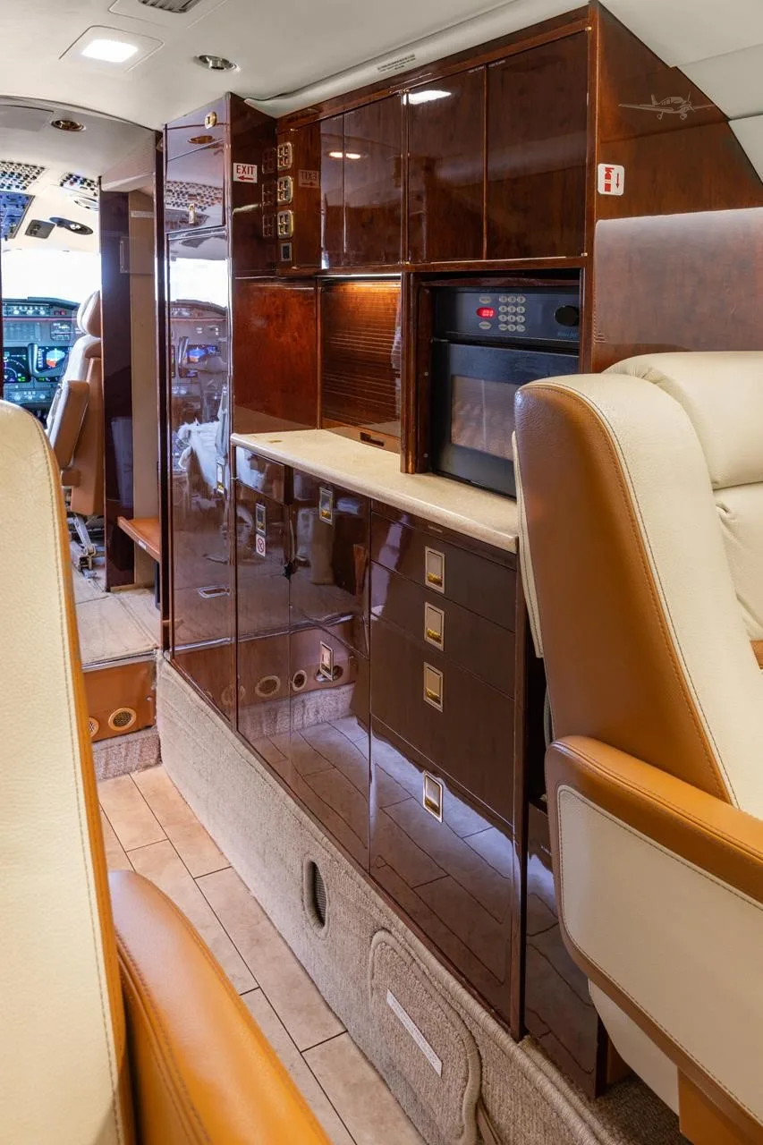 Cabin interior of a 2002 DASSAULT FALCON 50EX.