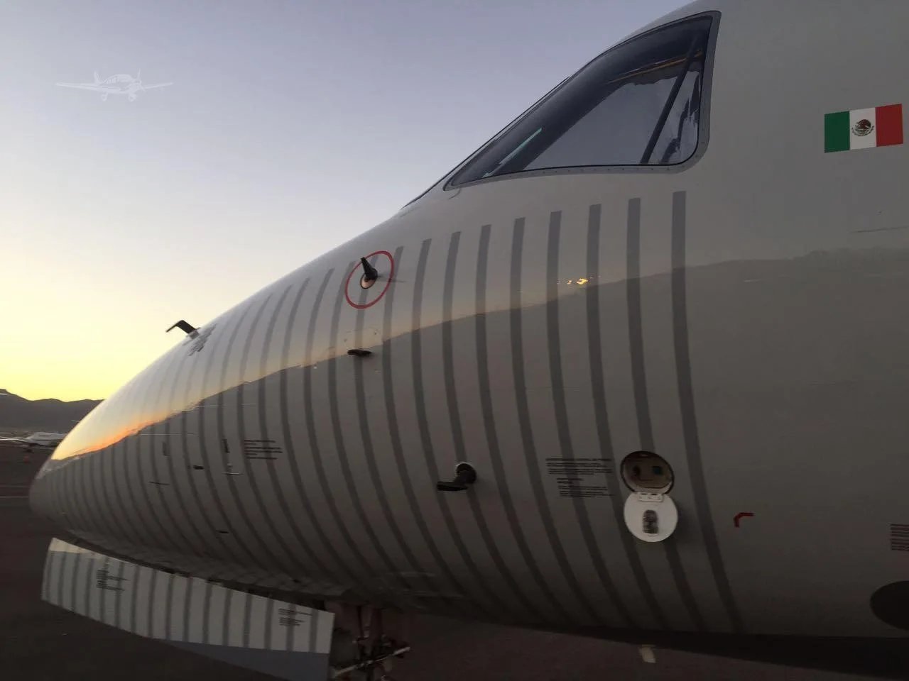 Exterior view of a 2006 EMBRAER LEGACY 600, XA-RWS.