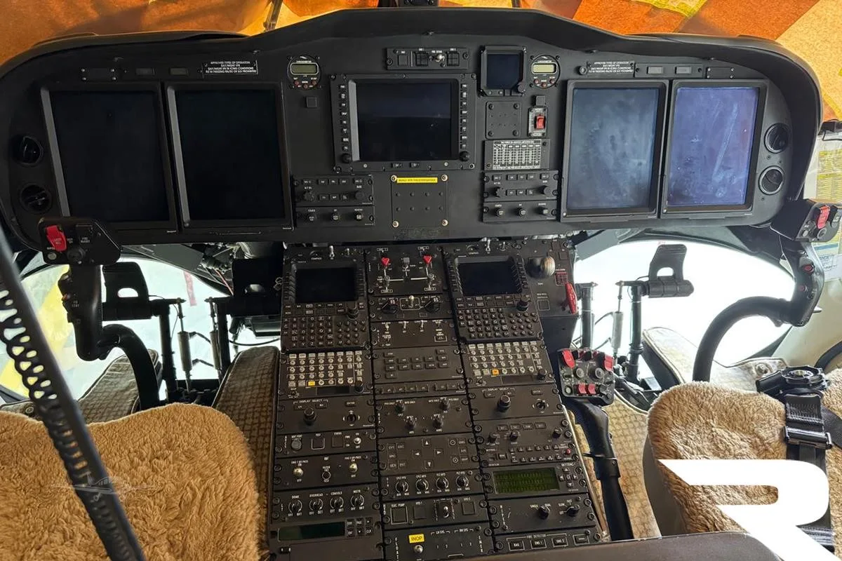 Cockpit and instrument panel of a 2010 AGUSTA AW139.
