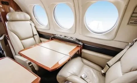 Cabin interior of a 2005 BEECHCRAFT KING AIR C90B.