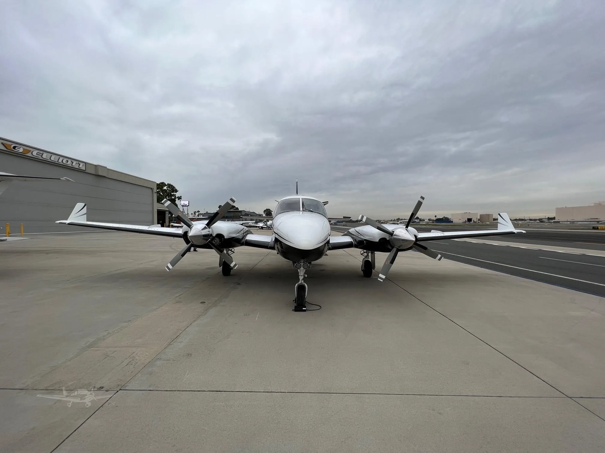 Exterior view of a 1980 PIPER NAVAJO CR, N74LK.