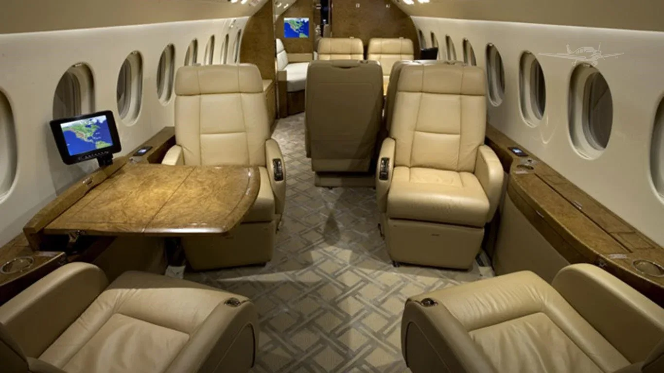Cabin interior of a 2011 DASSAULT FALCON 900EX EASY.